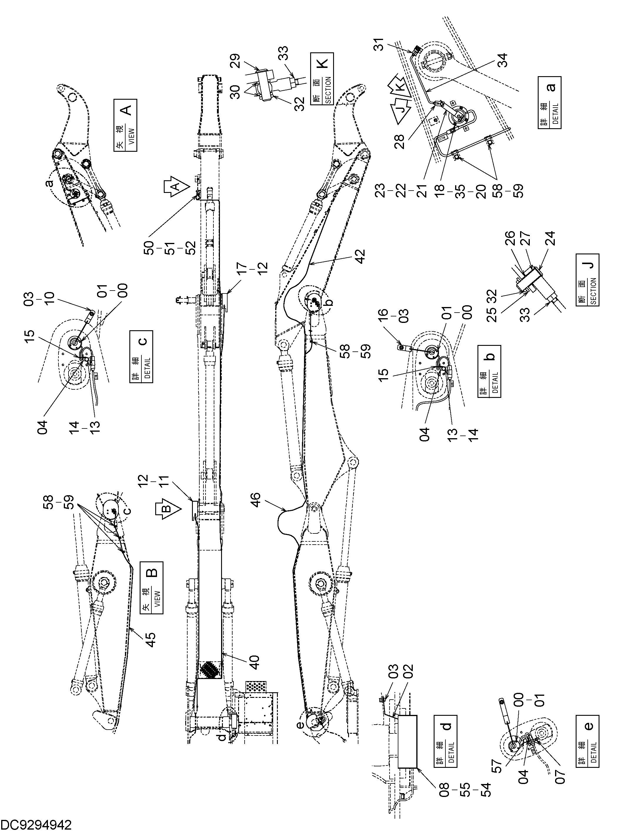 Схема Угол индикатор (передний) HITACHI RX3300-3