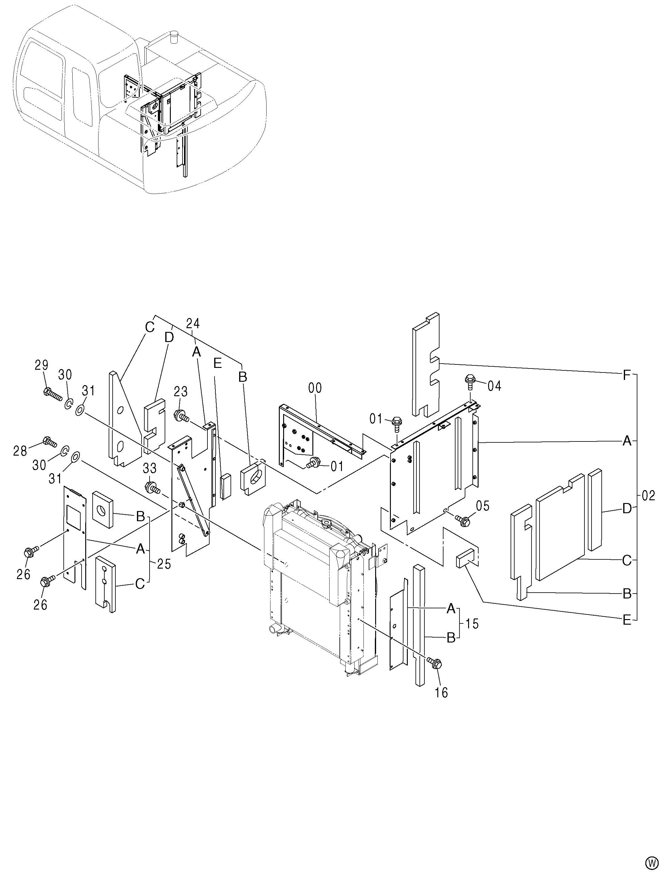 Схема Крышка (4)<130> HITACHI ZX120-E