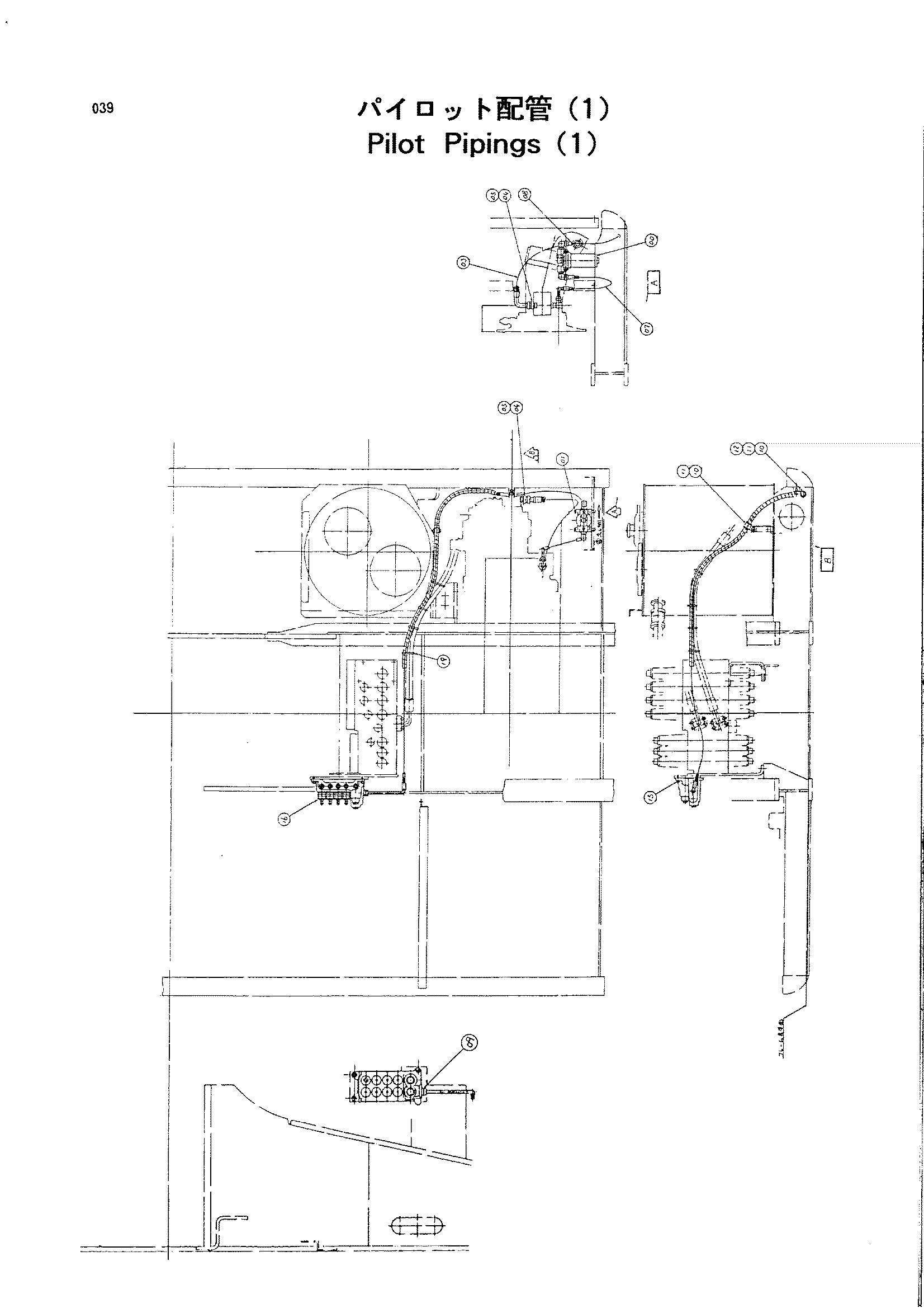 Схема Пилотный трубопроводы (1) HITACHI HR420