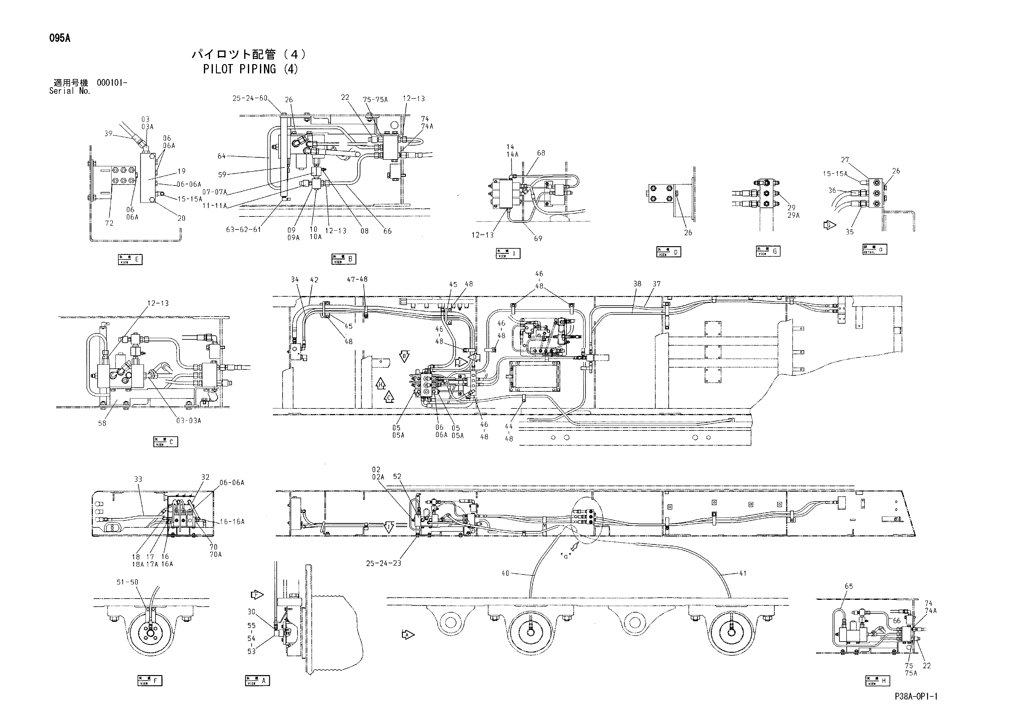 Схема Пилотные гидролинии (4) HITACHI CX1200W