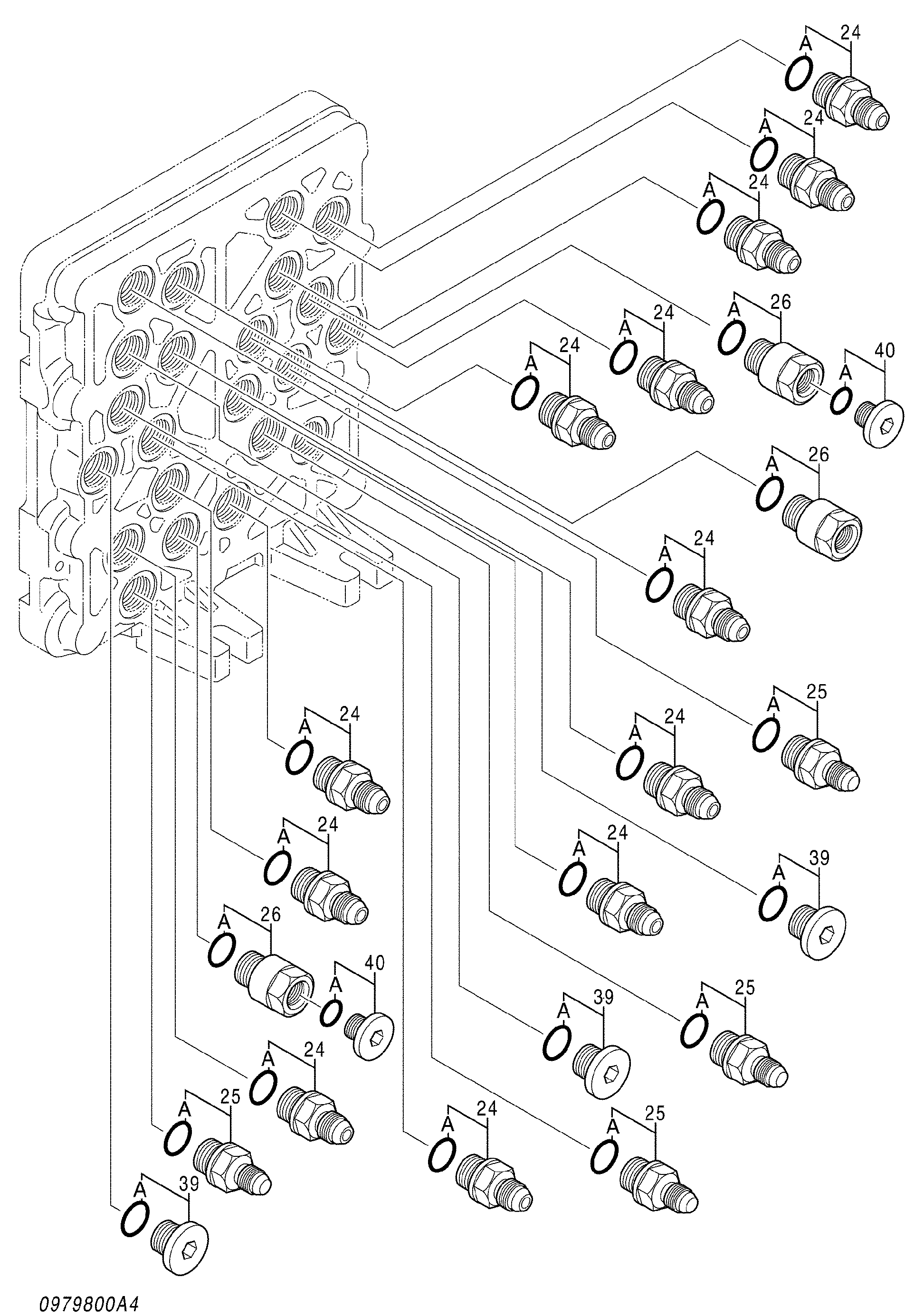 Схема Челночный клапан (4/5) HITACHI ZX470H-3F