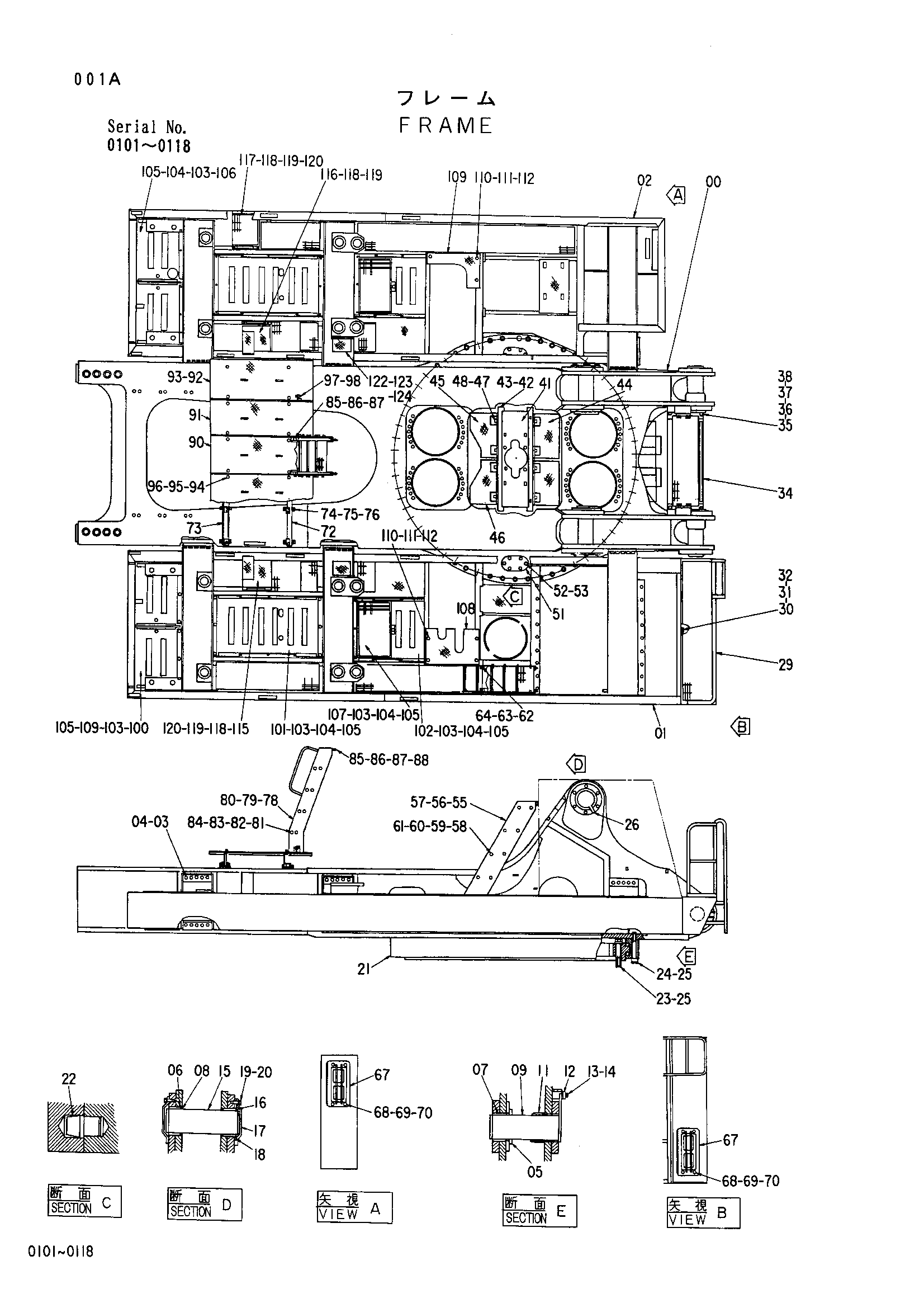 Схема Рама HITACHI EX3500