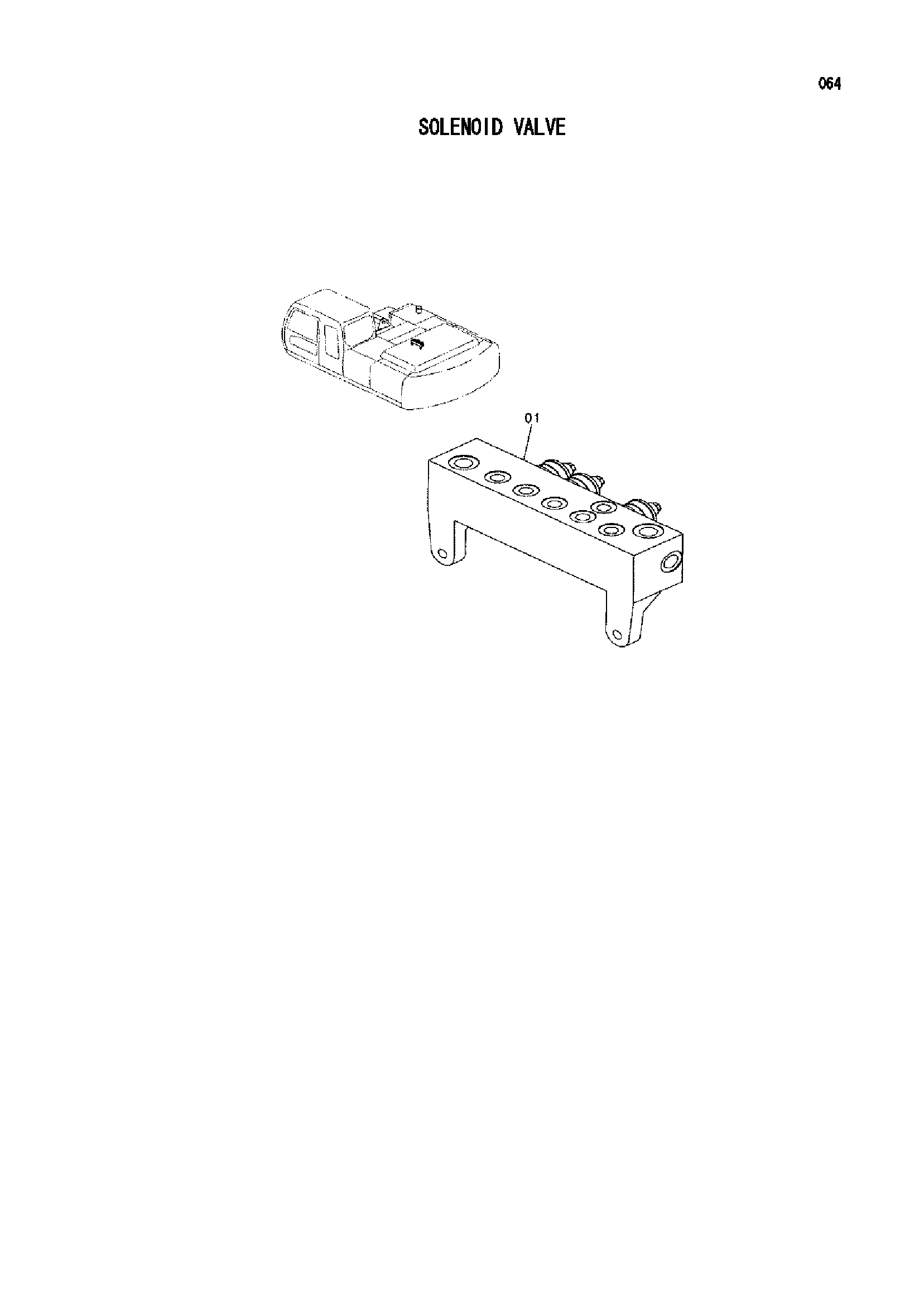 Схема Электромагнитный клапан HITACHI IZX210F