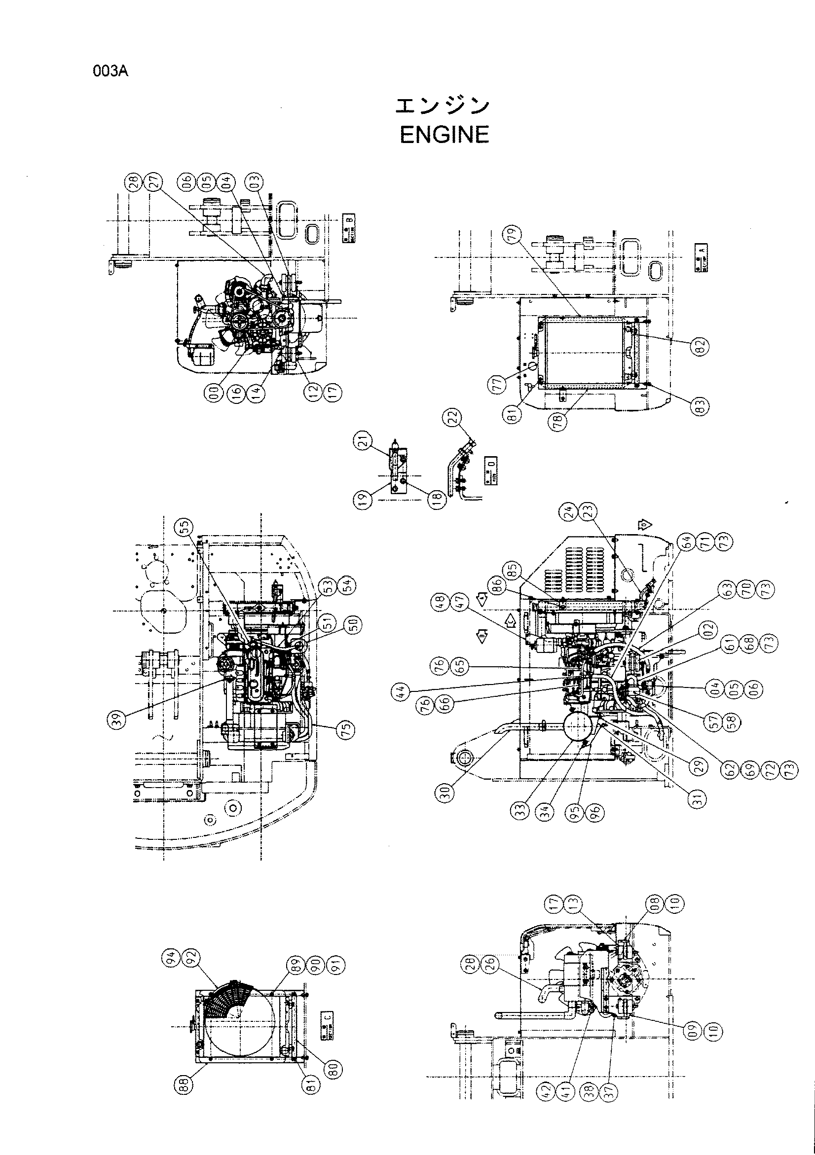 Схема Двигатель HITACHI HX140B