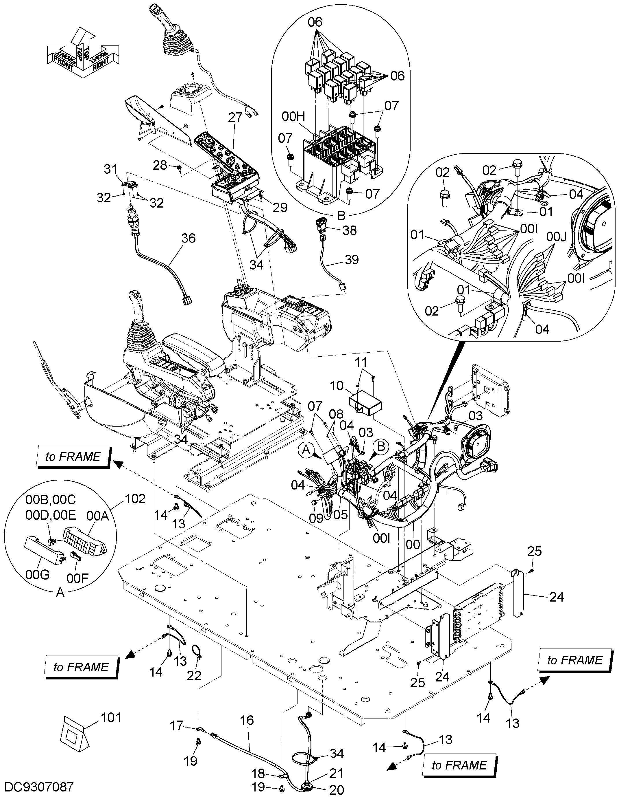 Схема Электрооборудование (5-1) HITACHI ZX250LC-5B