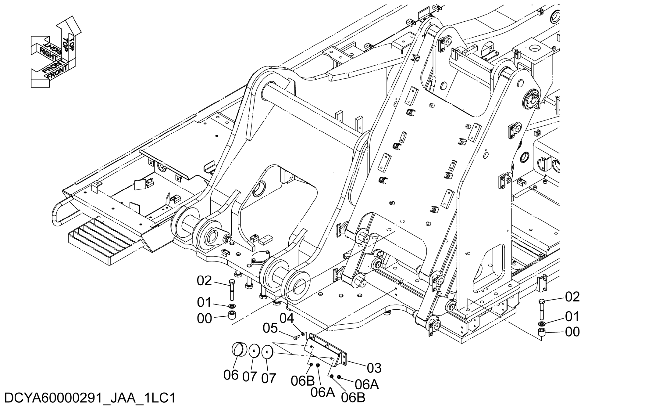 Схема Башенный опора HITACHI ZX470LCH-5B