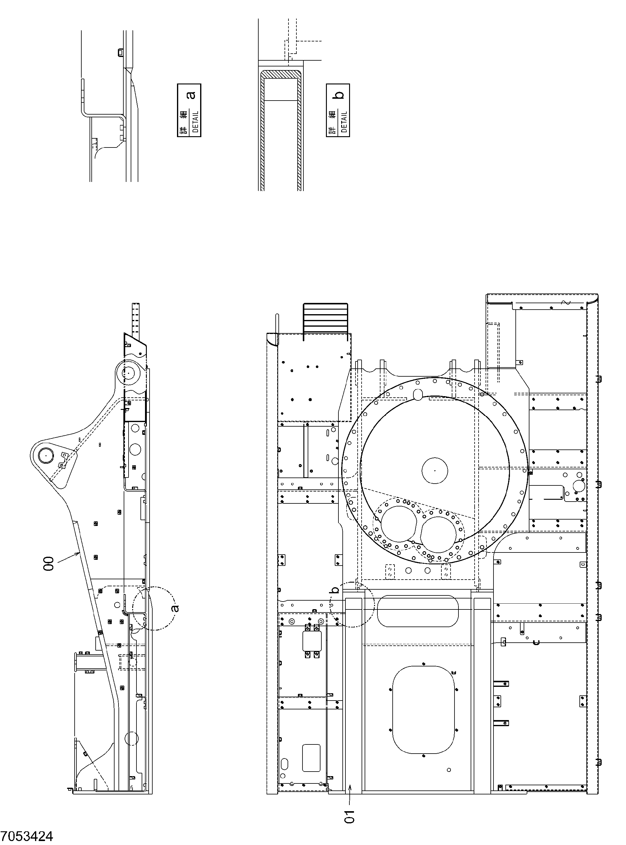 Схема Рама HITACHI ZX470H-3