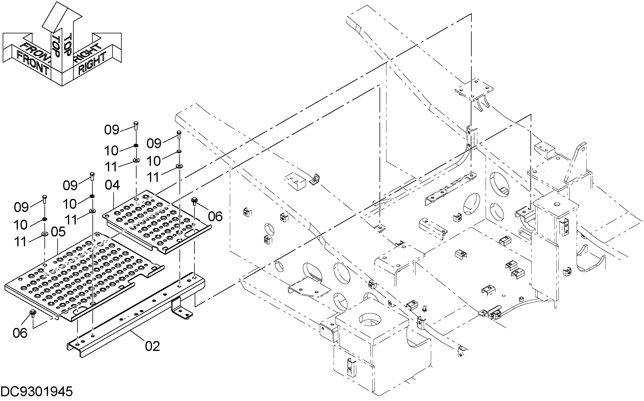 Схема Центральный валк (1) HITACHI ZX870LC-5B