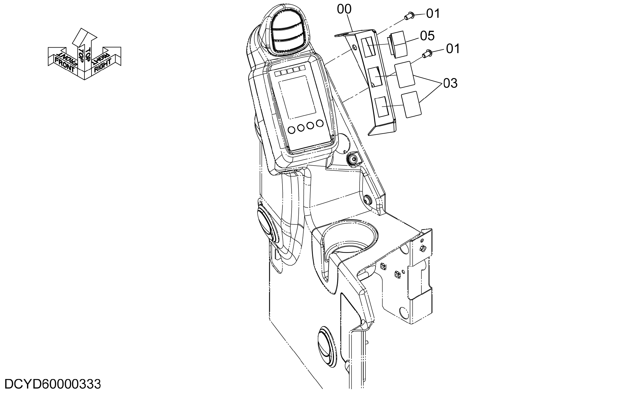 Схема Выключатель короб HITACHI ZX30U-5A