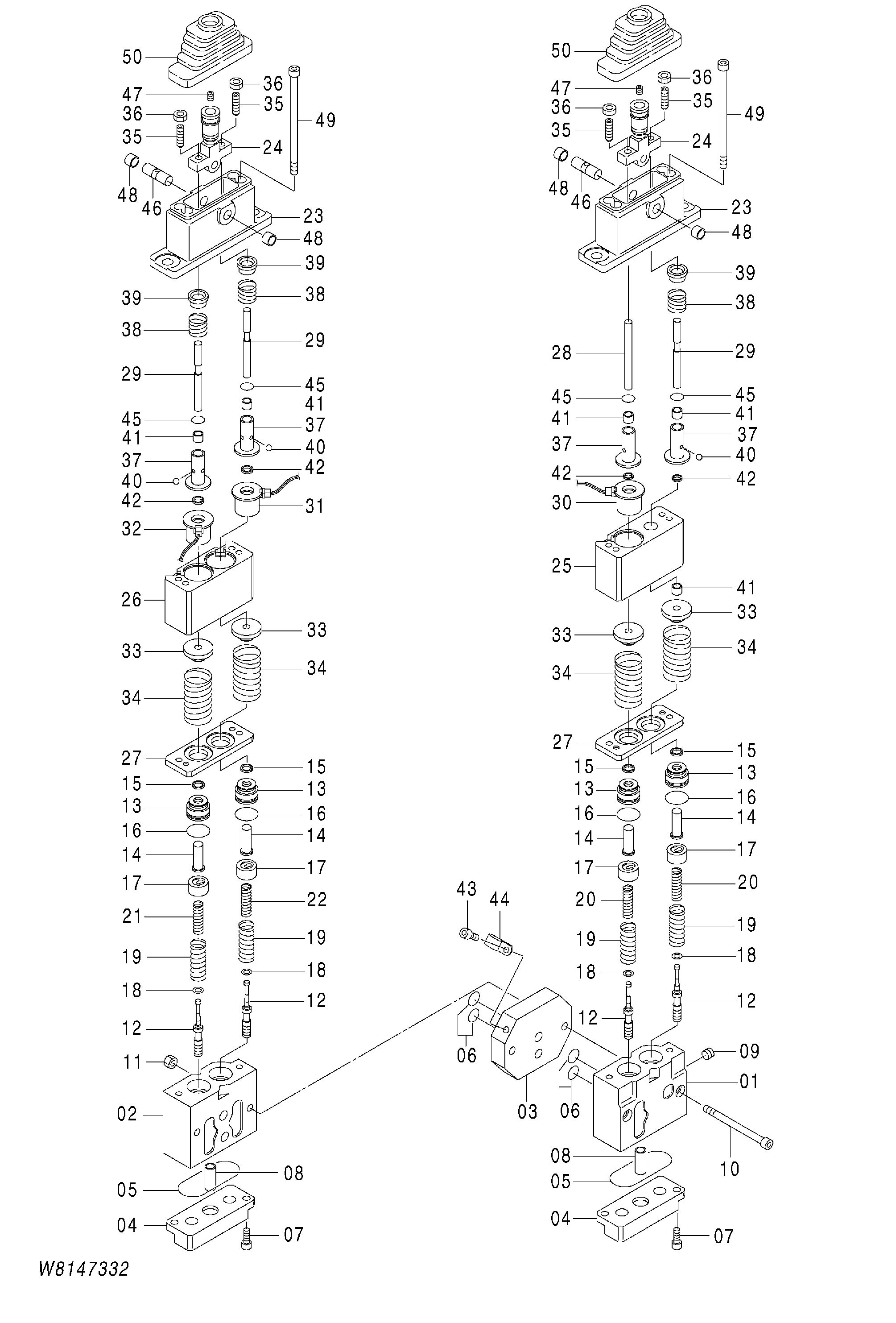 Схема Клапан пилотный (2PL) HITACHI ZW140PL