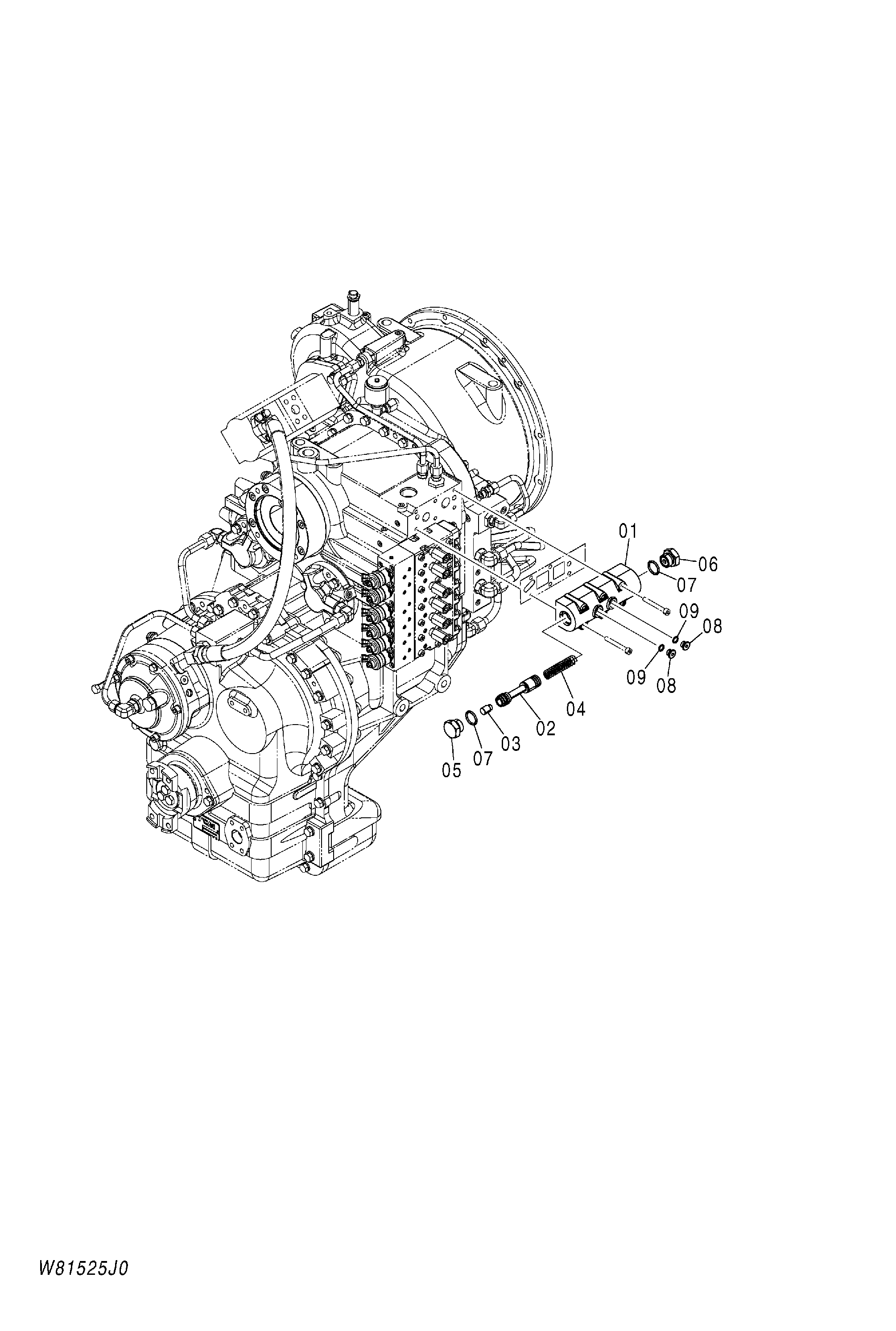 Схема Клапан в сборе HITACHI ZW180