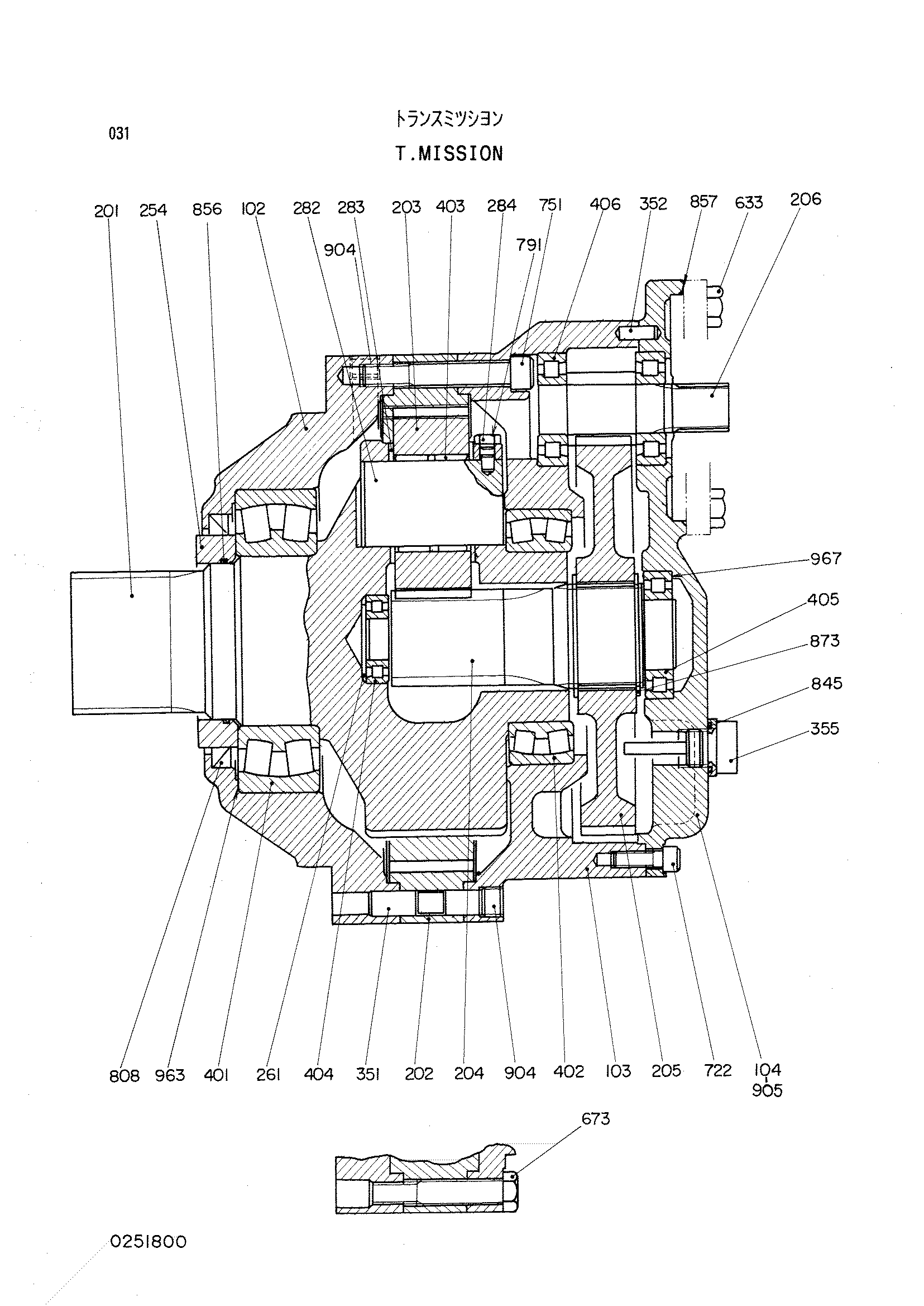 Схема Трансмиссия HITACHI KH500-3