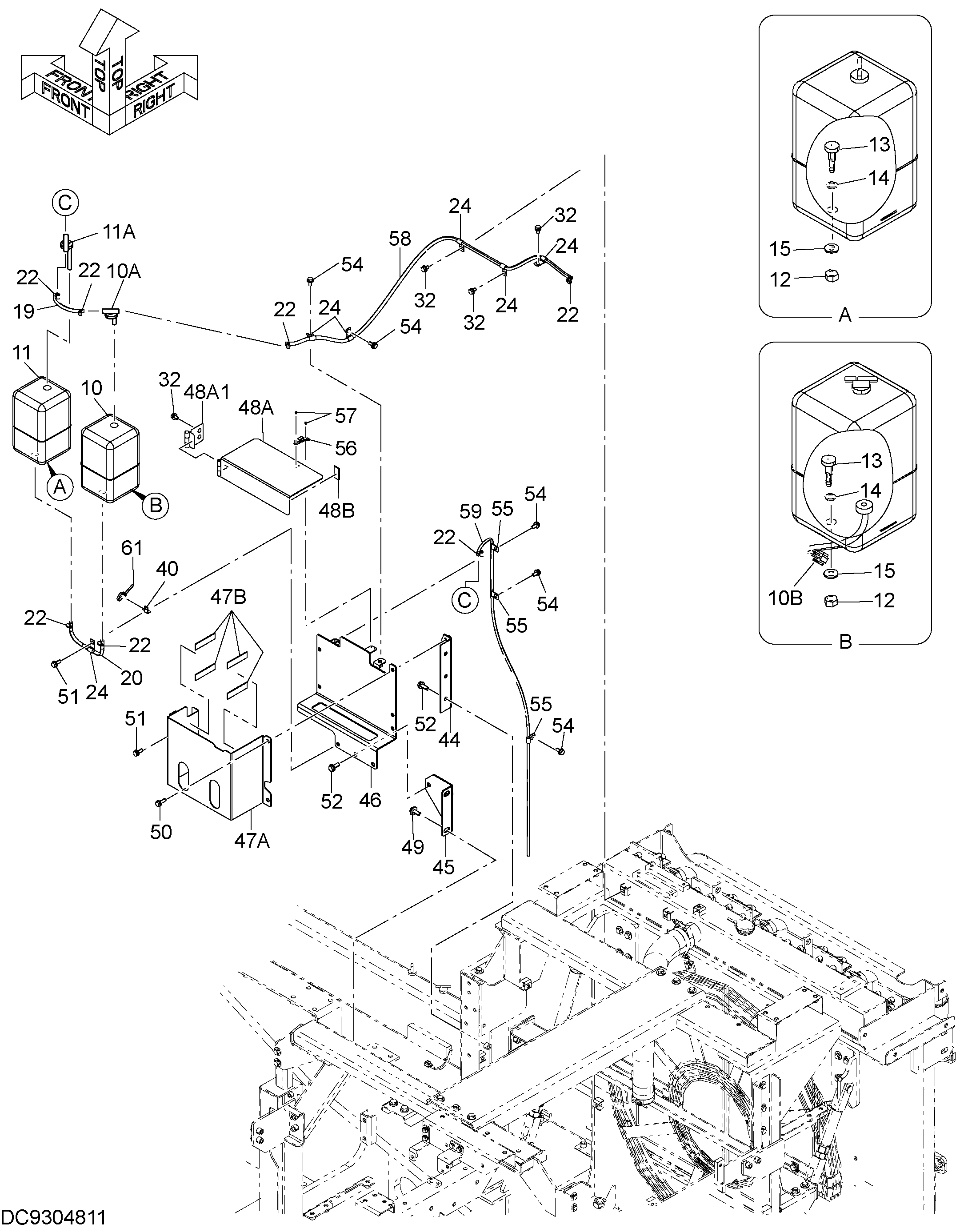 Схема Расширительный бачок HITACHI ZX870LC-5B