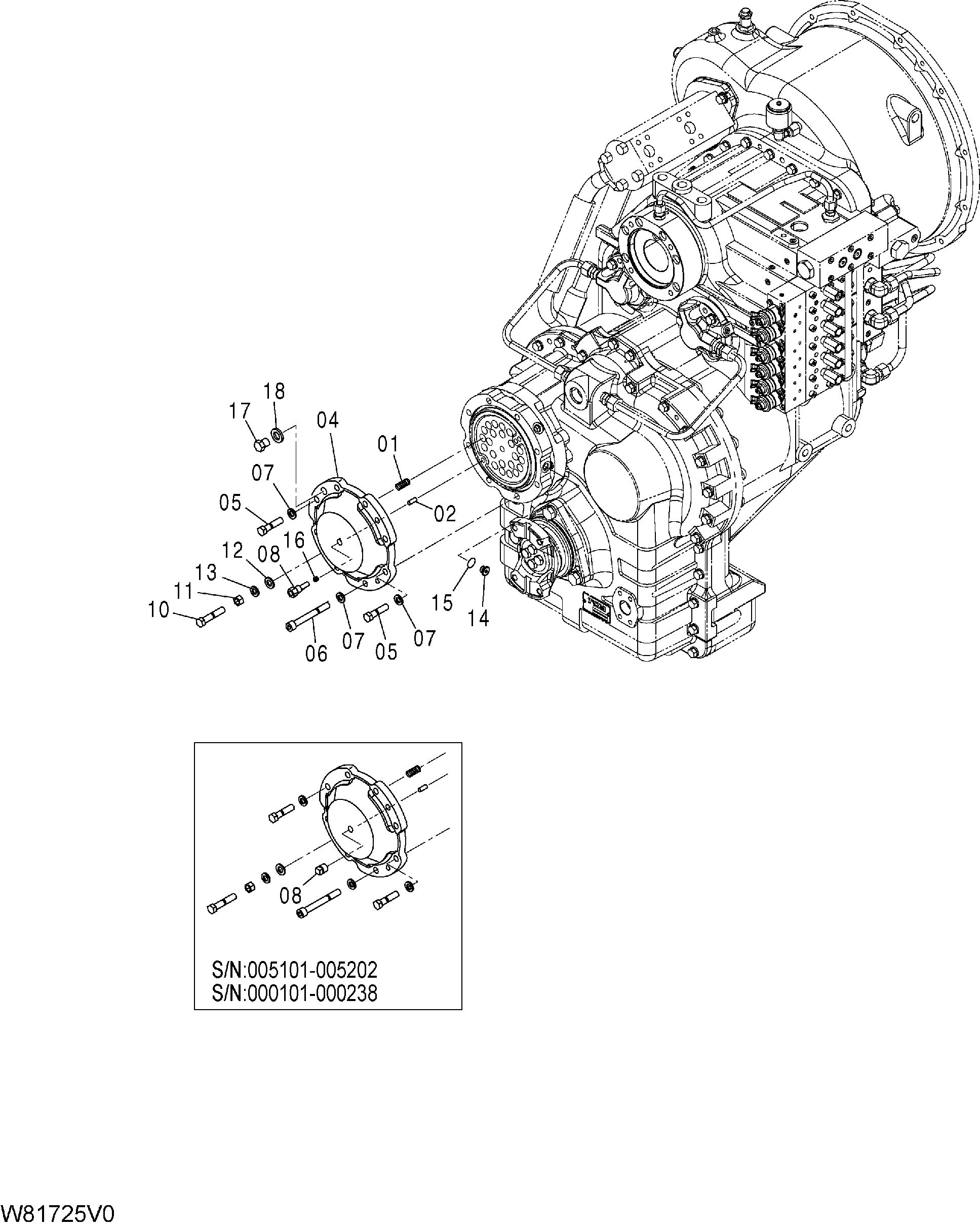 Схема Трансмиссия(22/22) HITACHI ZW310-HCMF