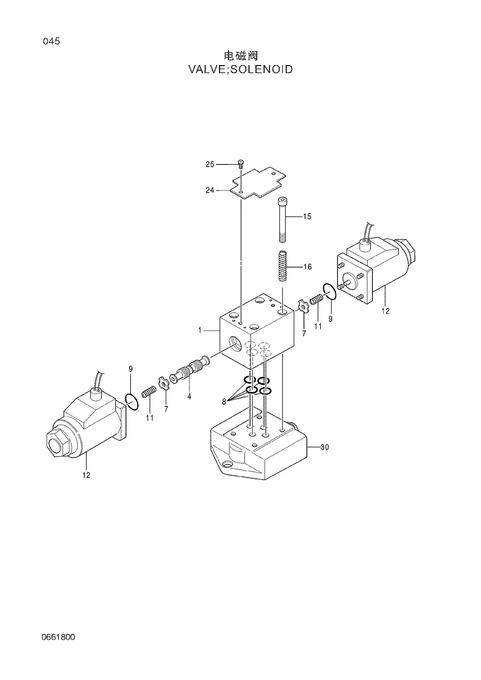 Схема Электромагнитный клапан HITACHI ZX330-3G
