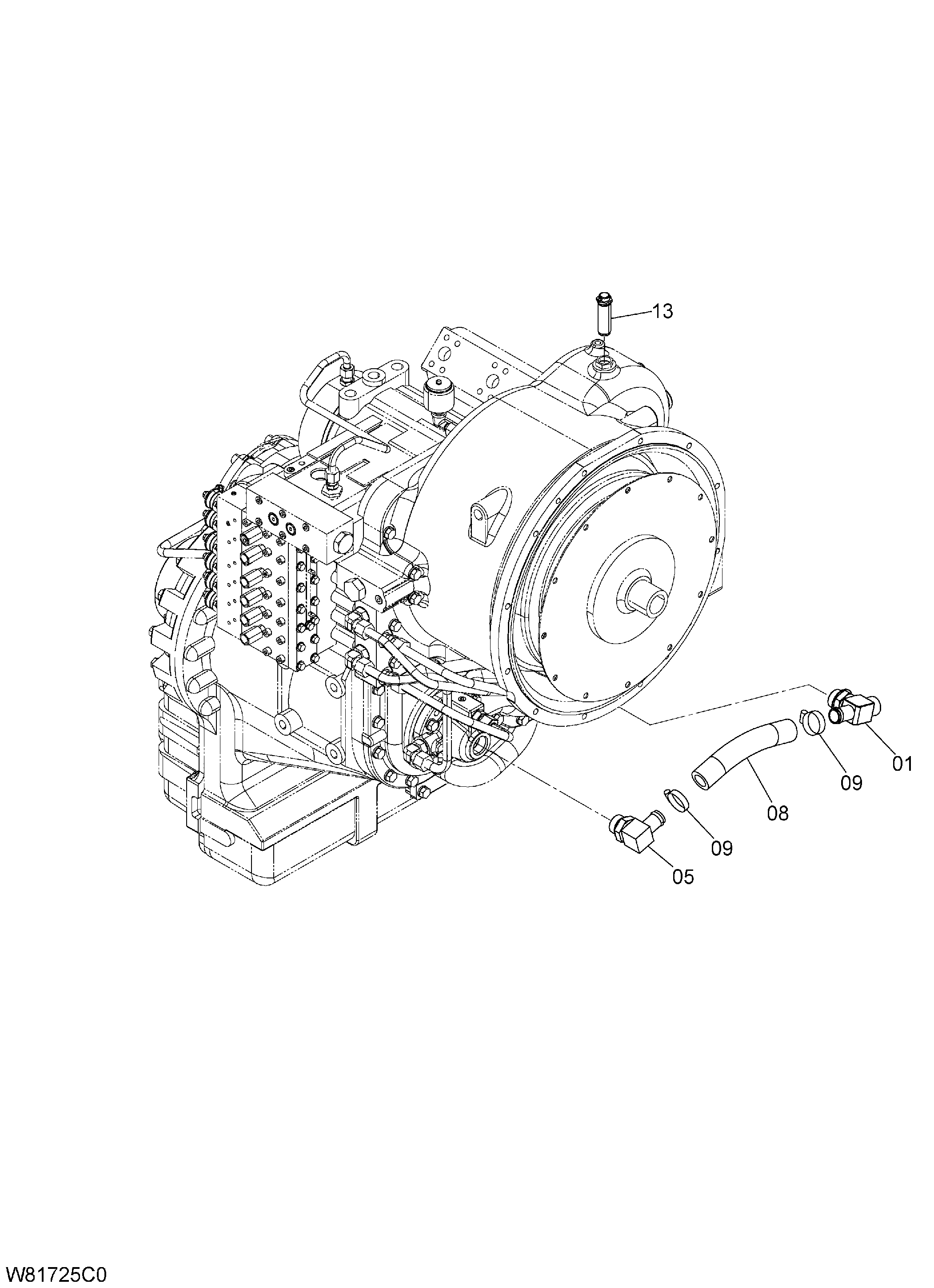 Схема Трансмиссия(10/22) HITACHI ZW310-HCMF