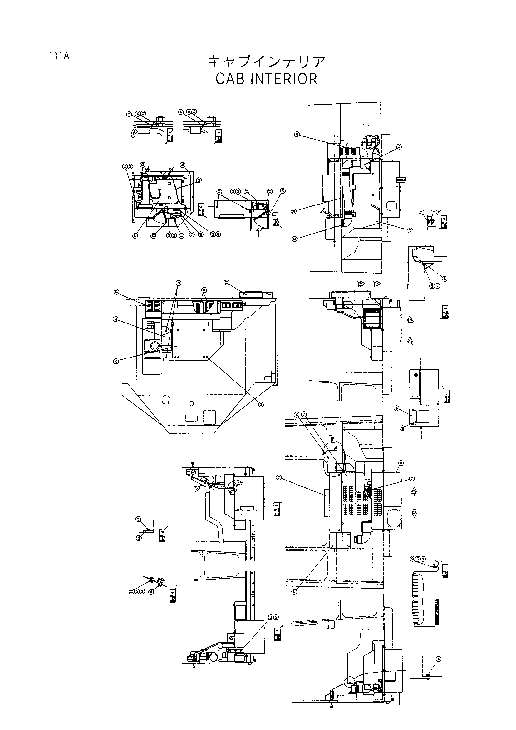 Схема Кабина интериор HITACHI LX80RS-2