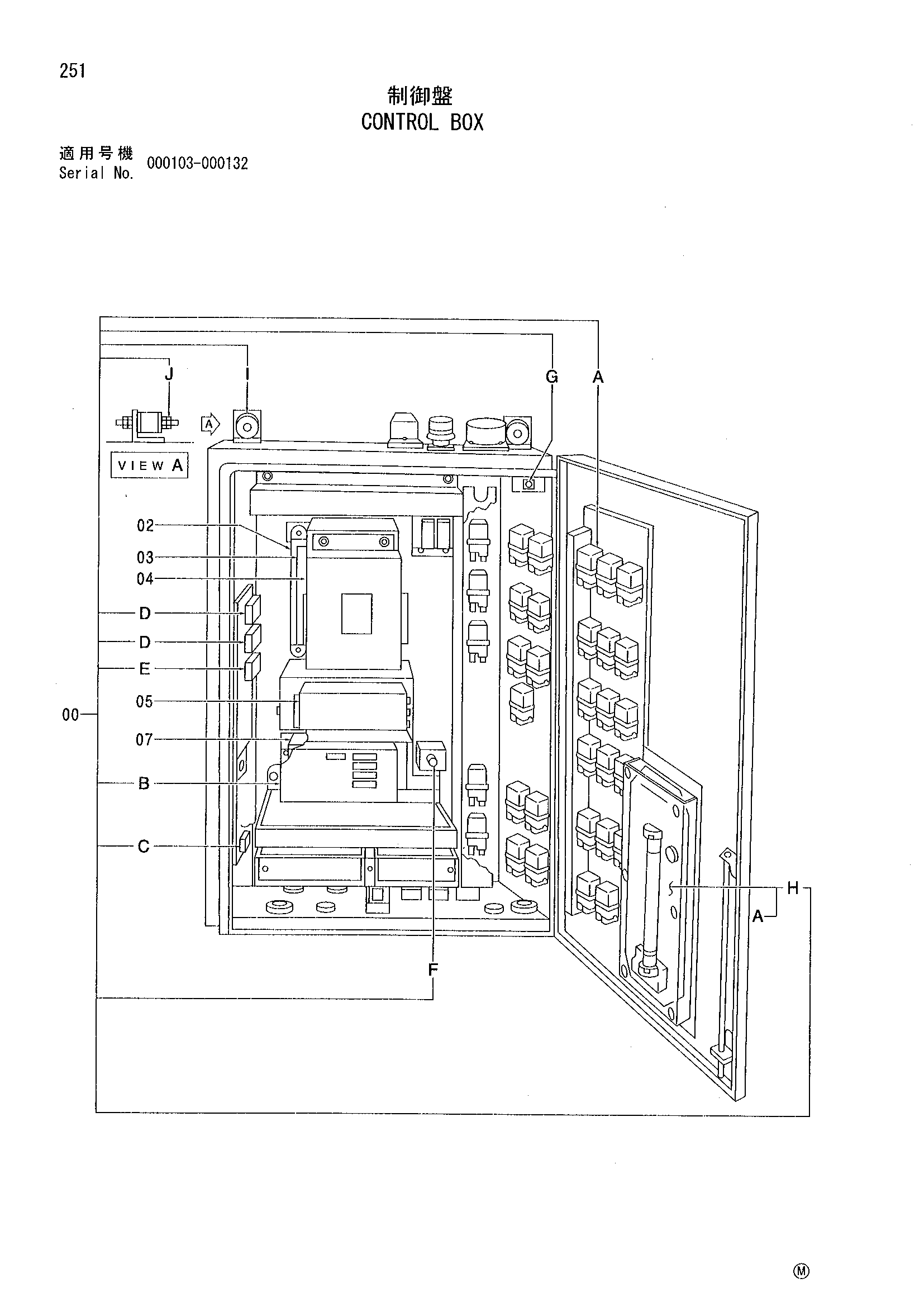 Схема Управление короб HITACHI EX2500