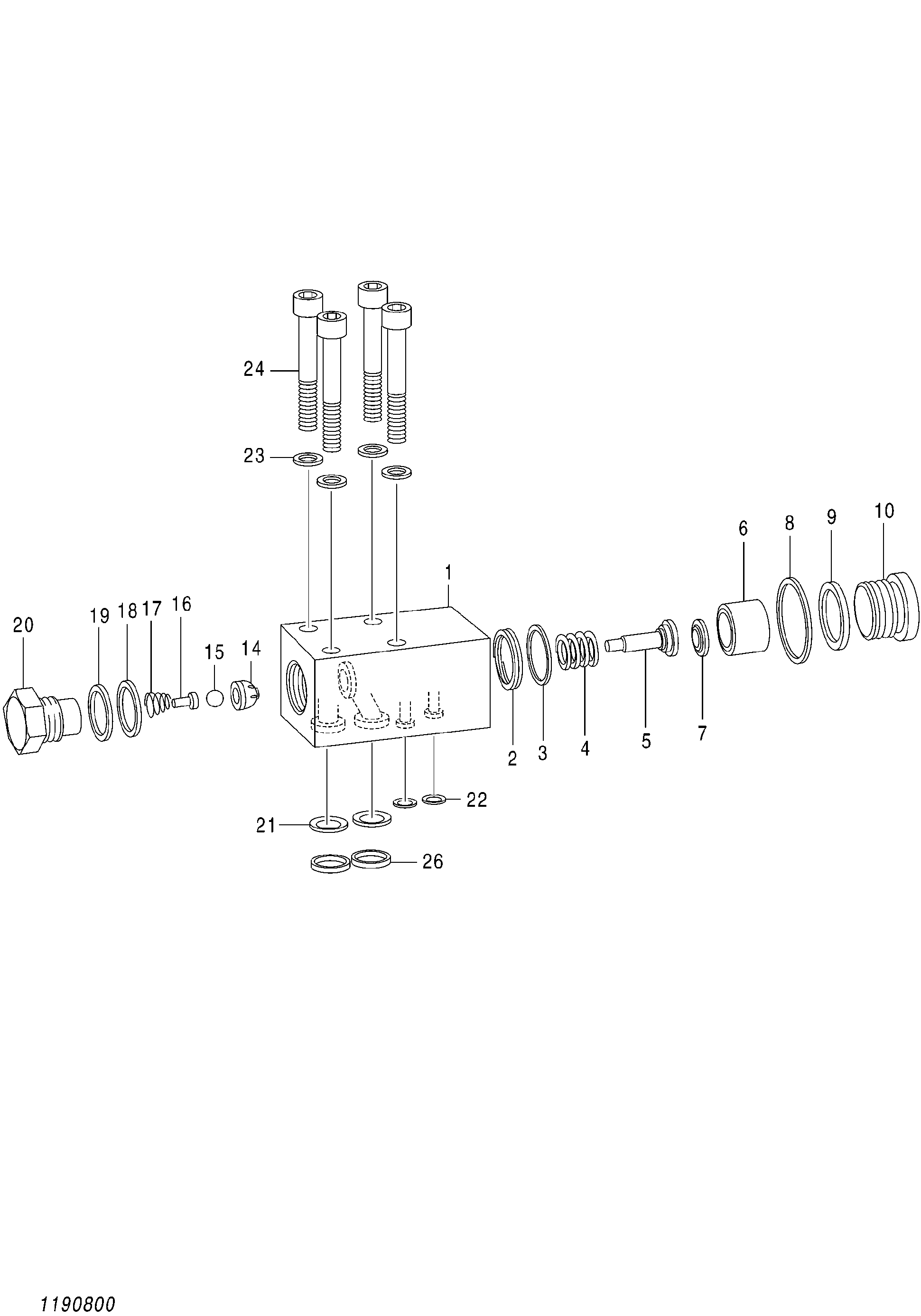 Схема Обратный клапан HITACHI ZX400W-3