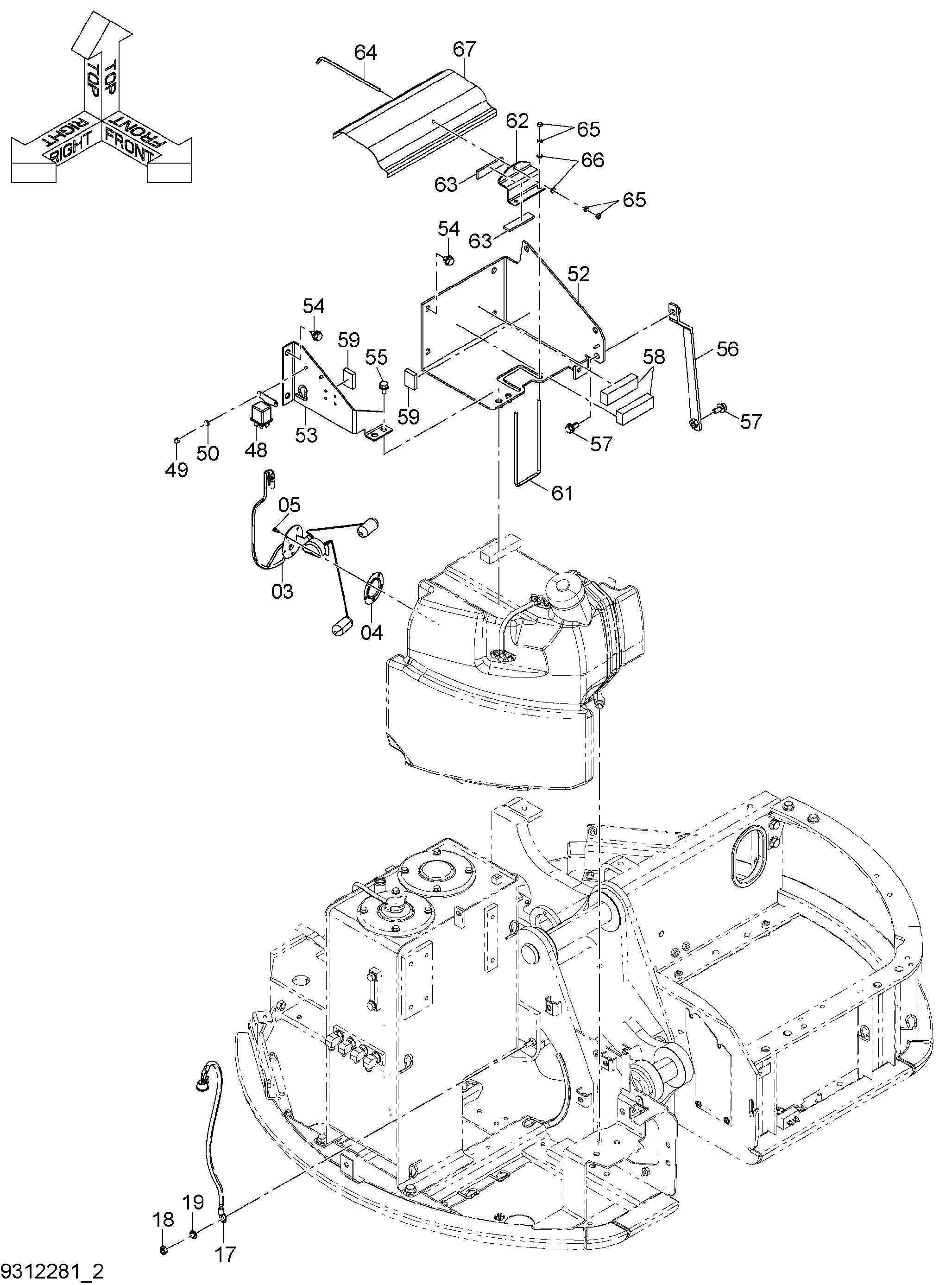 Схема Электрическая система электрооборудование (1-2) HITACHI ZX40WM-3D