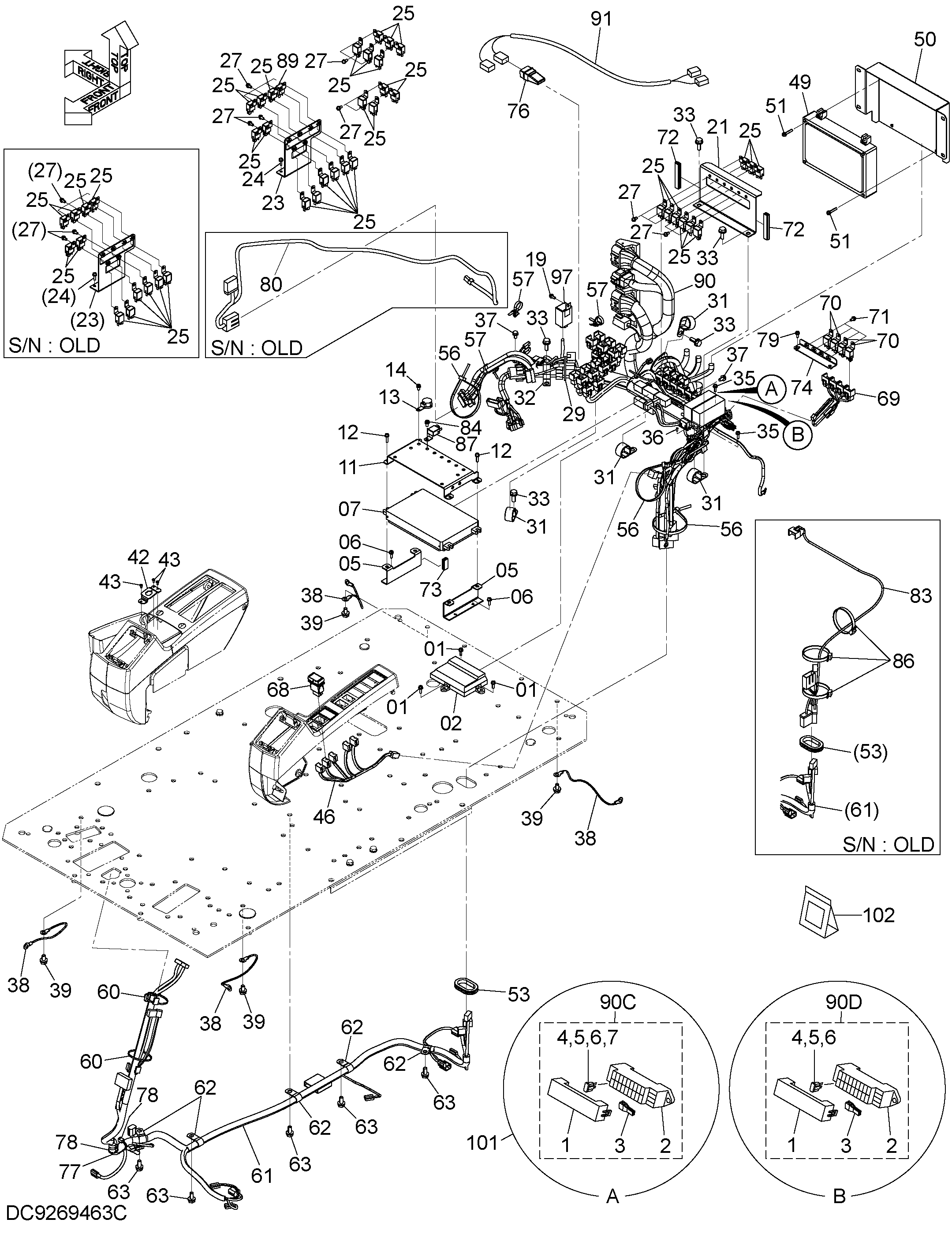Схема Электрооборудование (E) HITACHI ZX140W-3-AMS