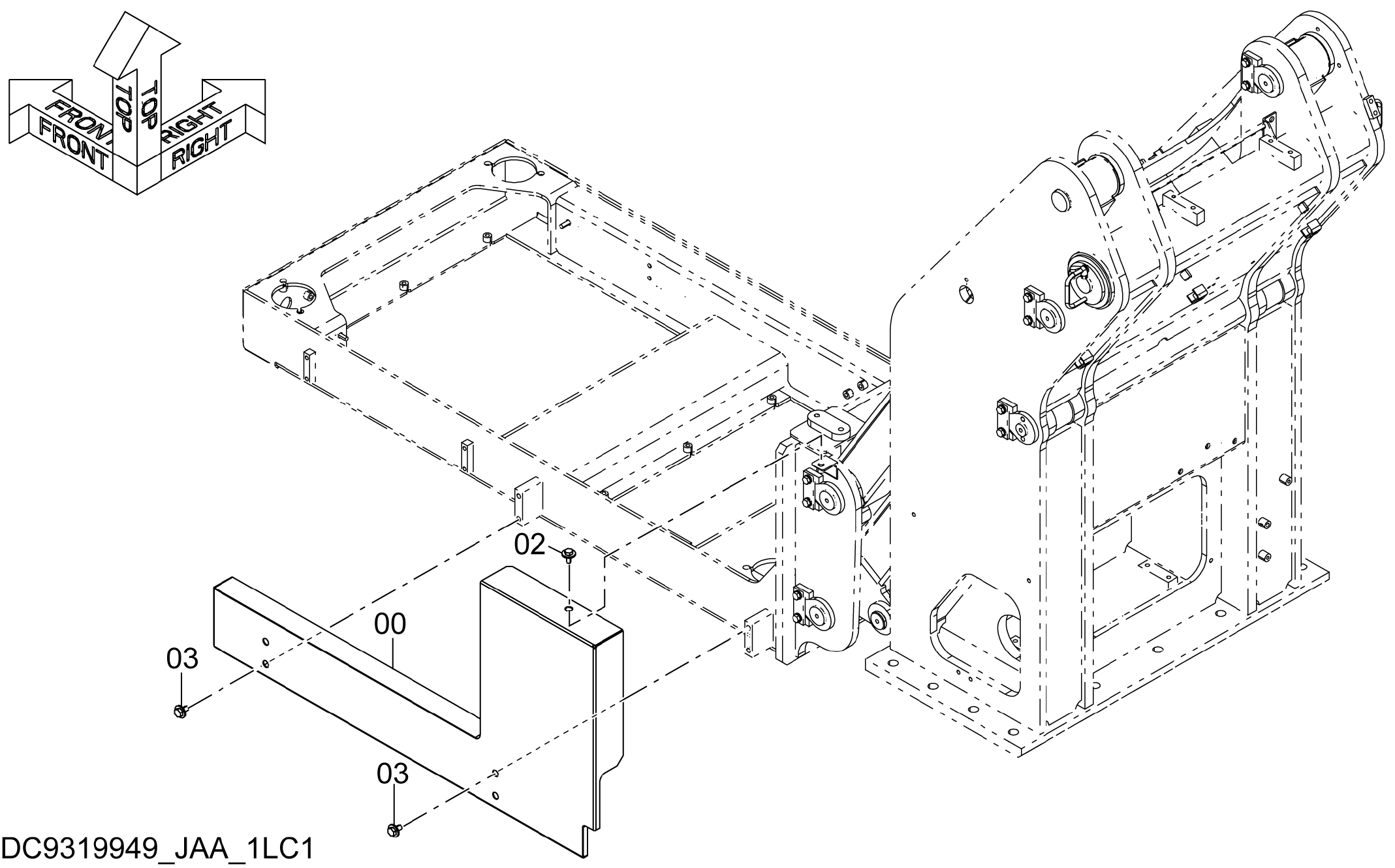 Схема Крышка (платформа боковой) HITACHI ZX470LCH-5B