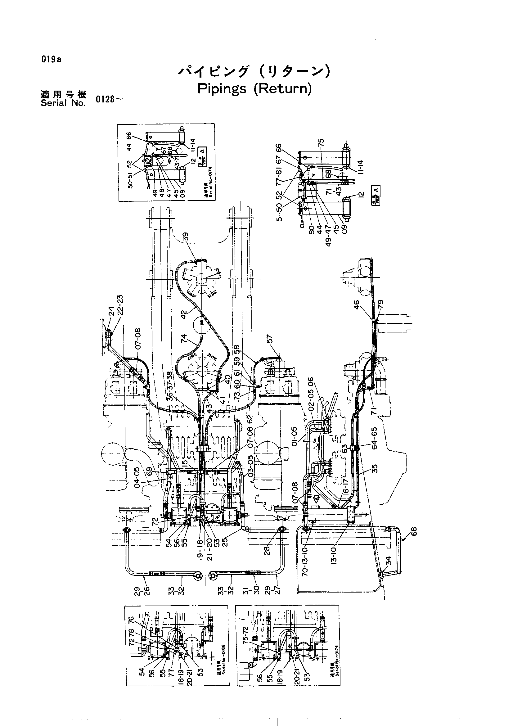 Схема Обратные трубопроводы HITACHI UH30