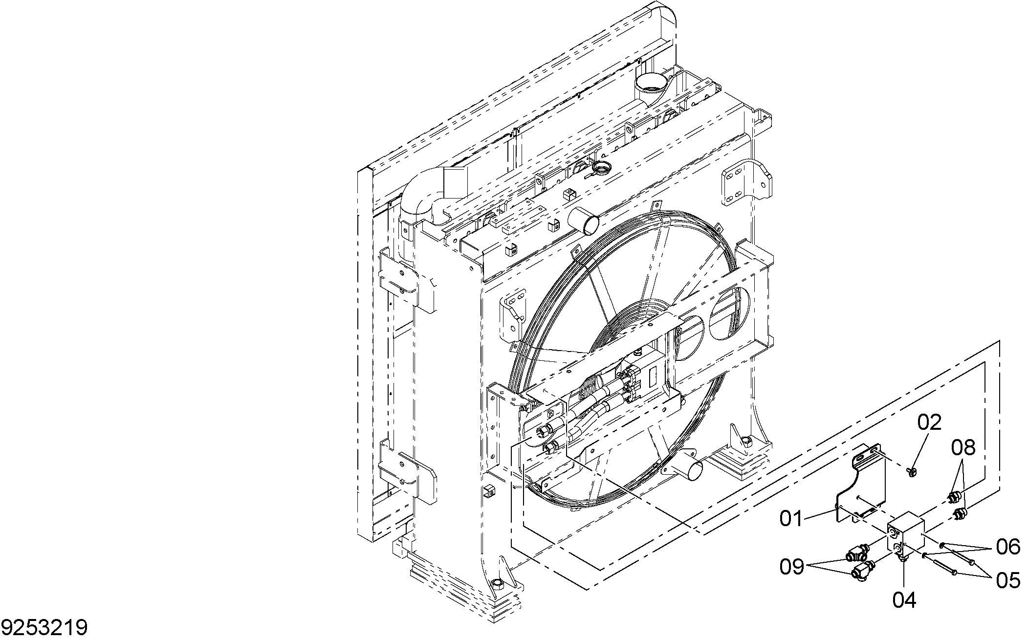 Схема Вентилятор клапан (для радиатор) HITACHI ZX1800K-3