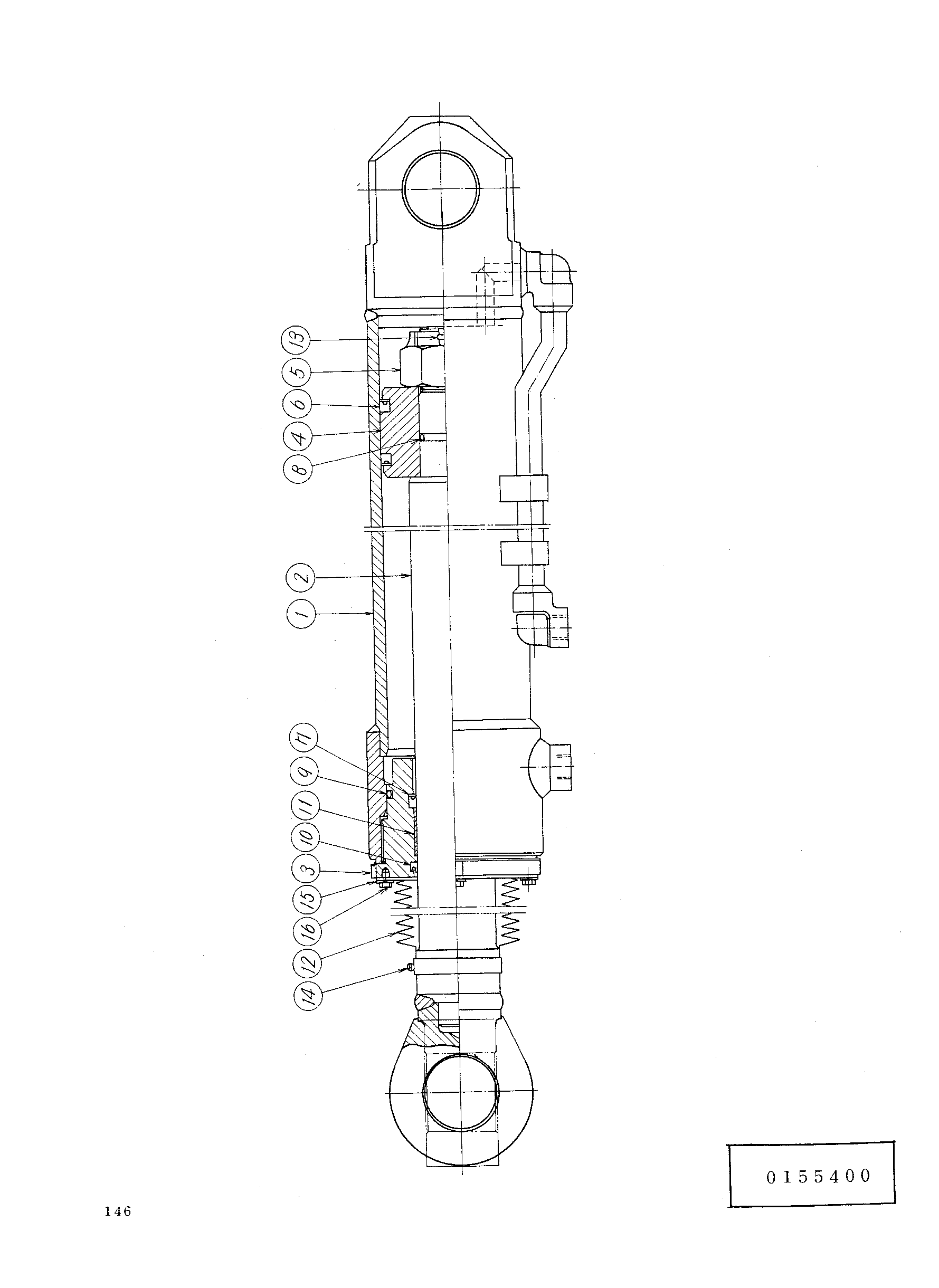 Схема Гидроцилиндр. масляный HITACHI KH100