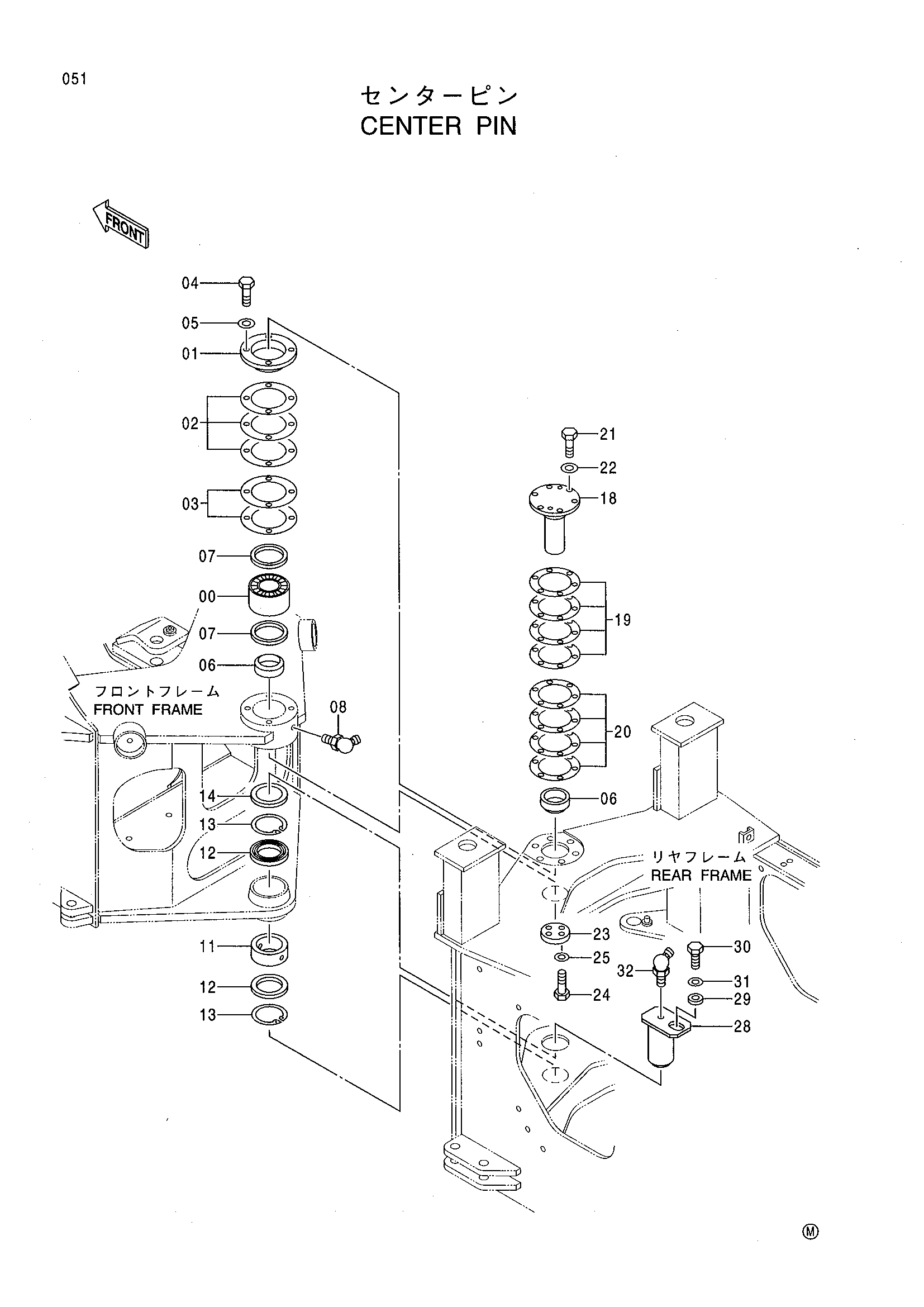 Схема Центральный палец HITACHI LX70-3