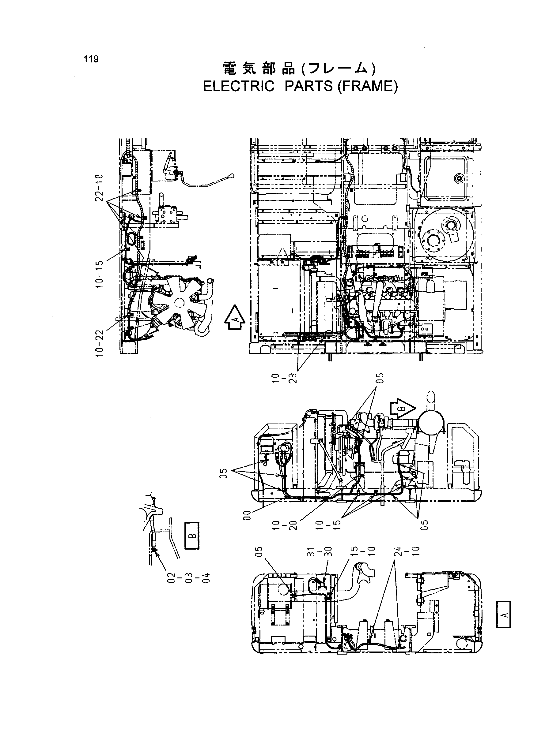 Схема Электрооборудование (рама) HITACHI SR-P1200