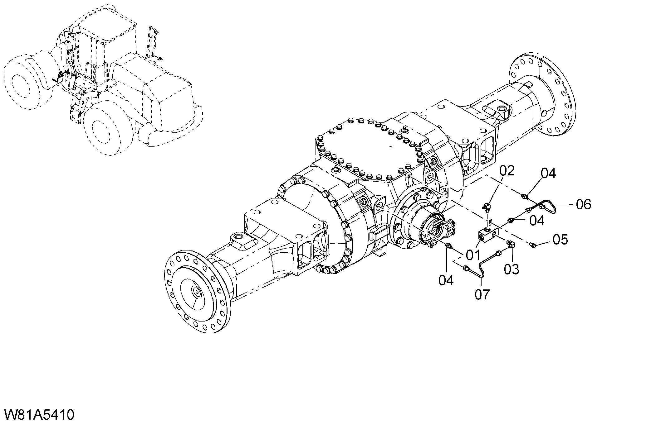 Схема Тормоз трубопроводы(1) HITACHI ZW250