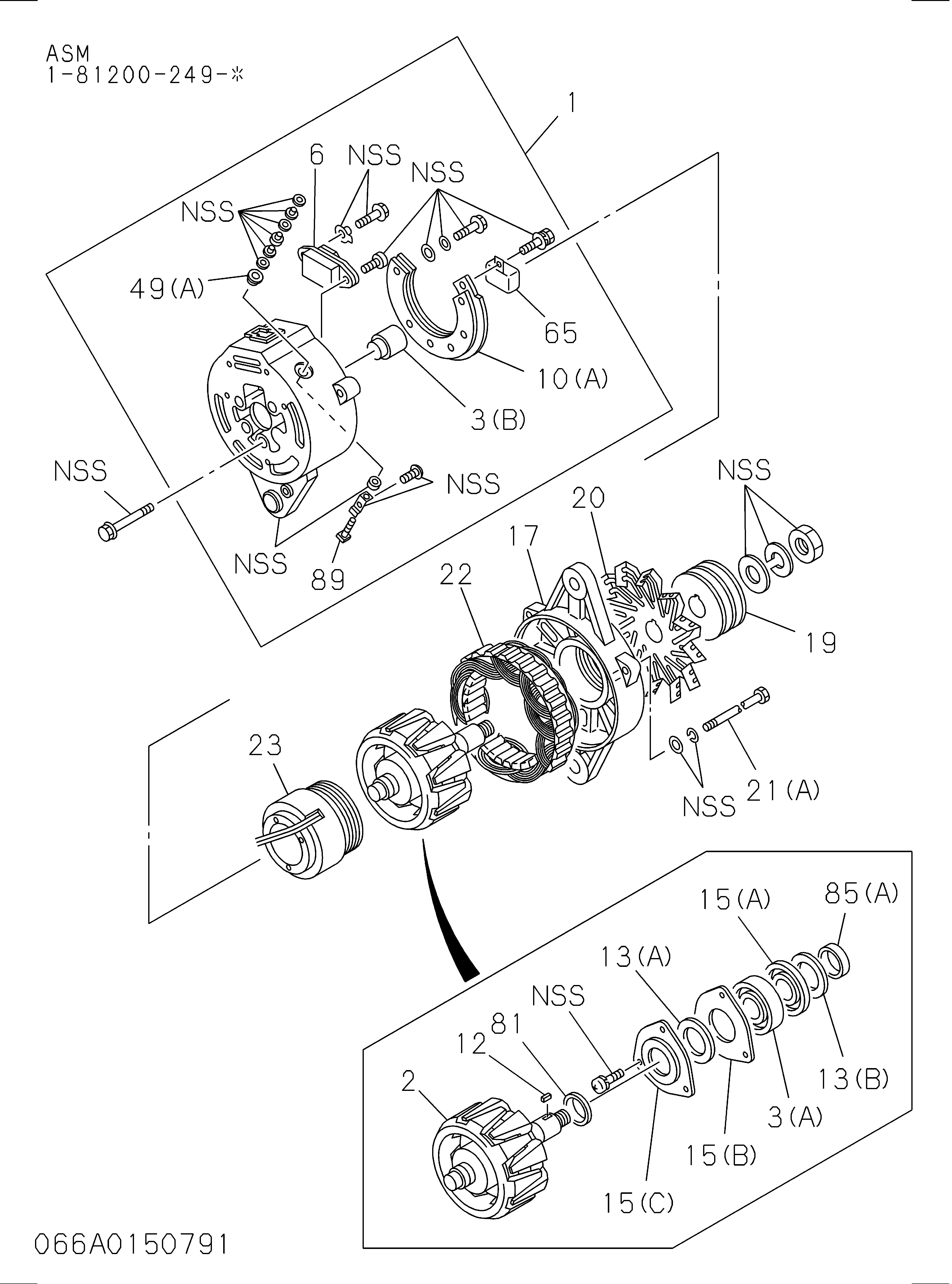 Схема 066: Генератор HITACHI EX135USRK