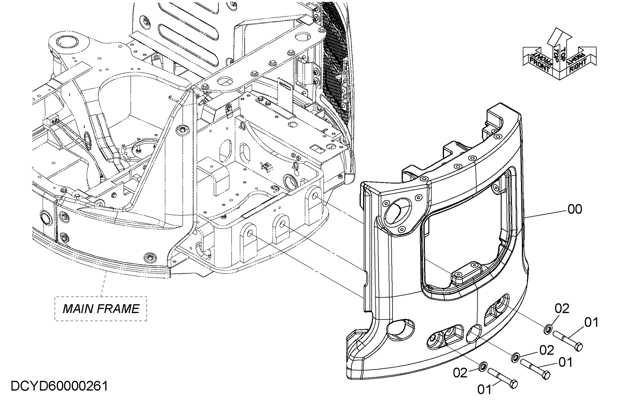 Схема Противовес HITACHI ZX30U-5A