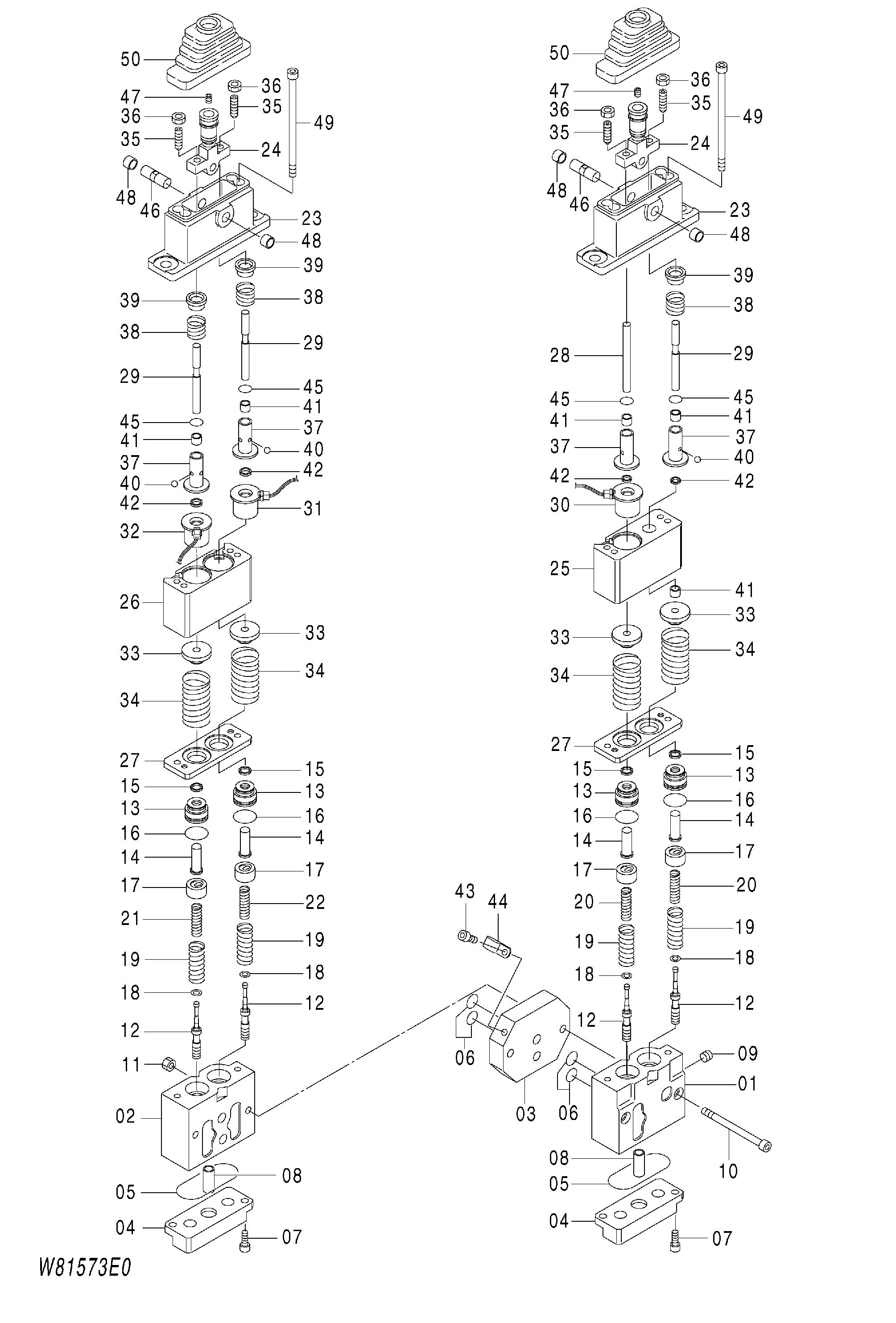 Схема Клапан пилотный (2PL) HITACHI ZW180