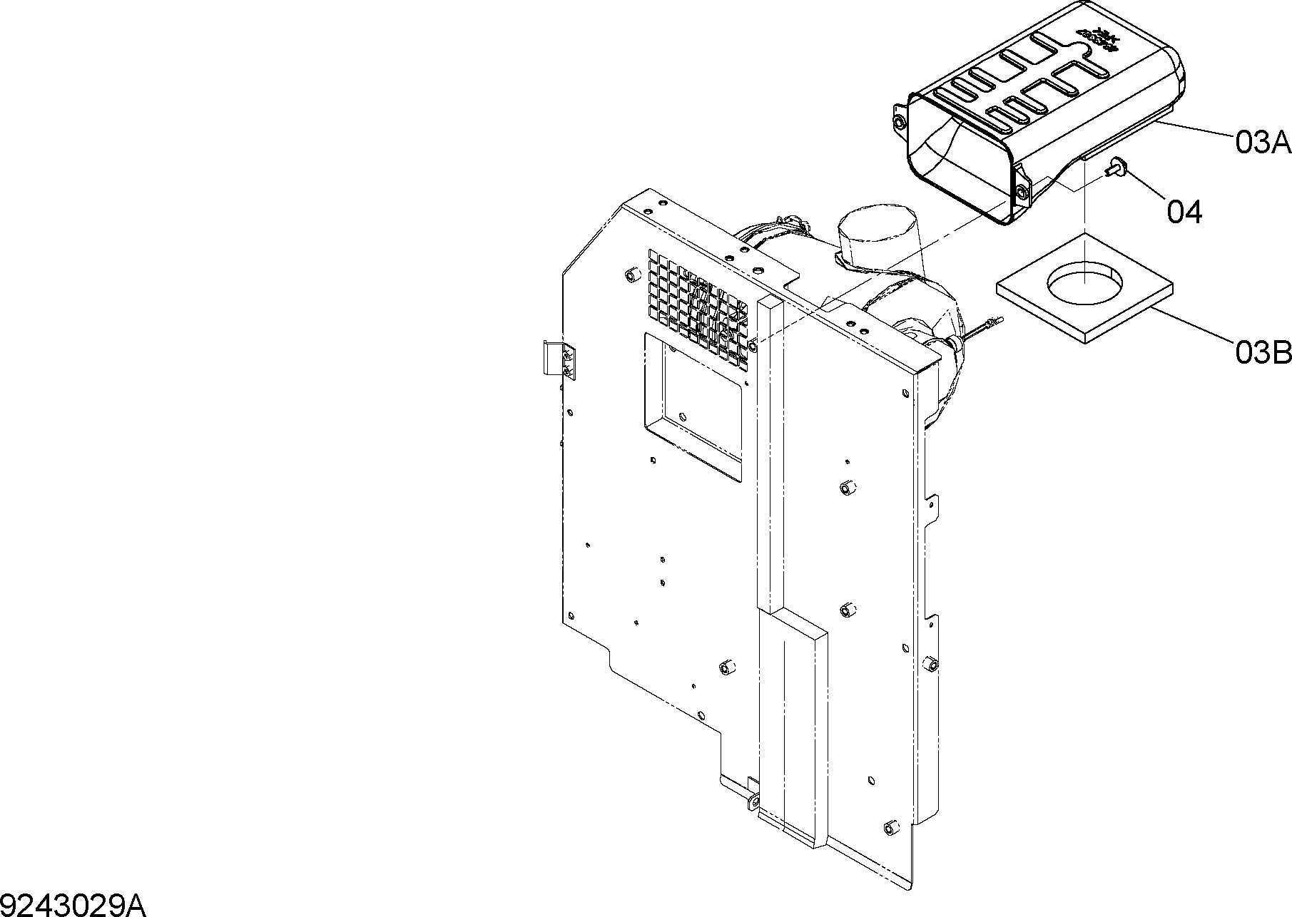 Схема Воздушный фильтр детали HITACHI ZX250LC-5B