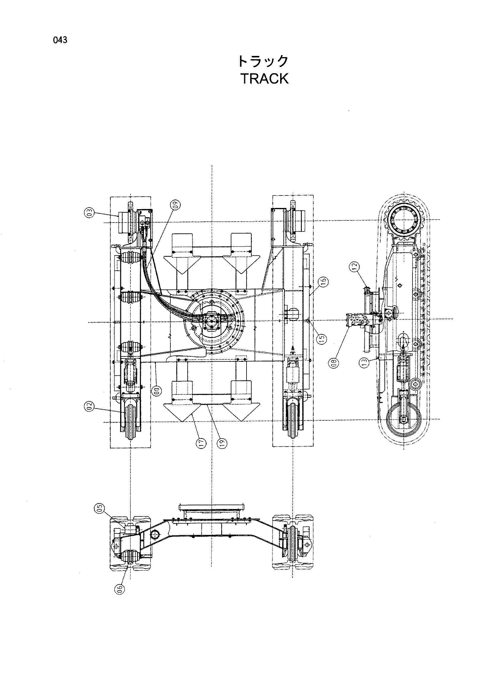 Схема Гусеница HITACHI HX120B