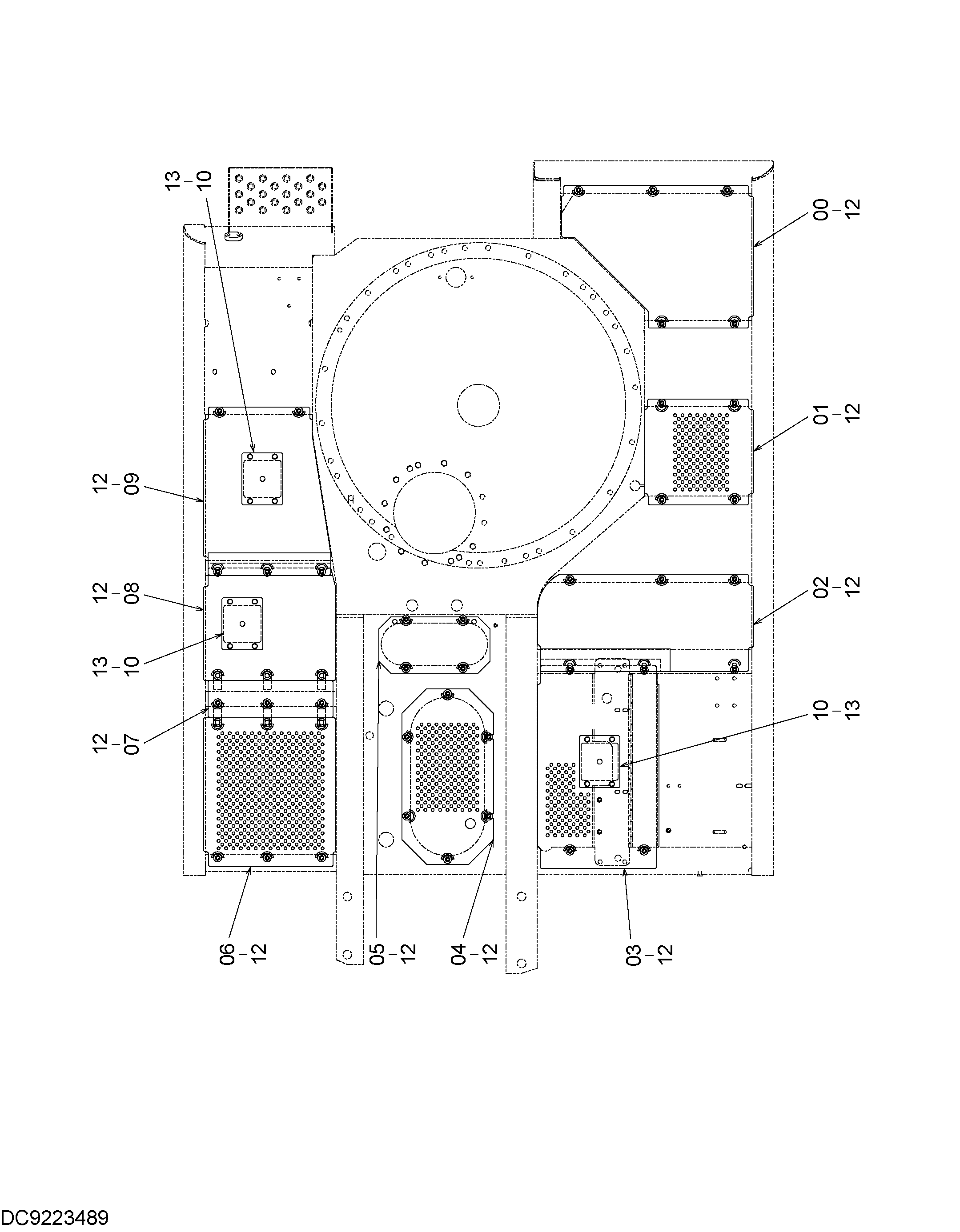 Схема Нижняя защита HITACHI ZX160