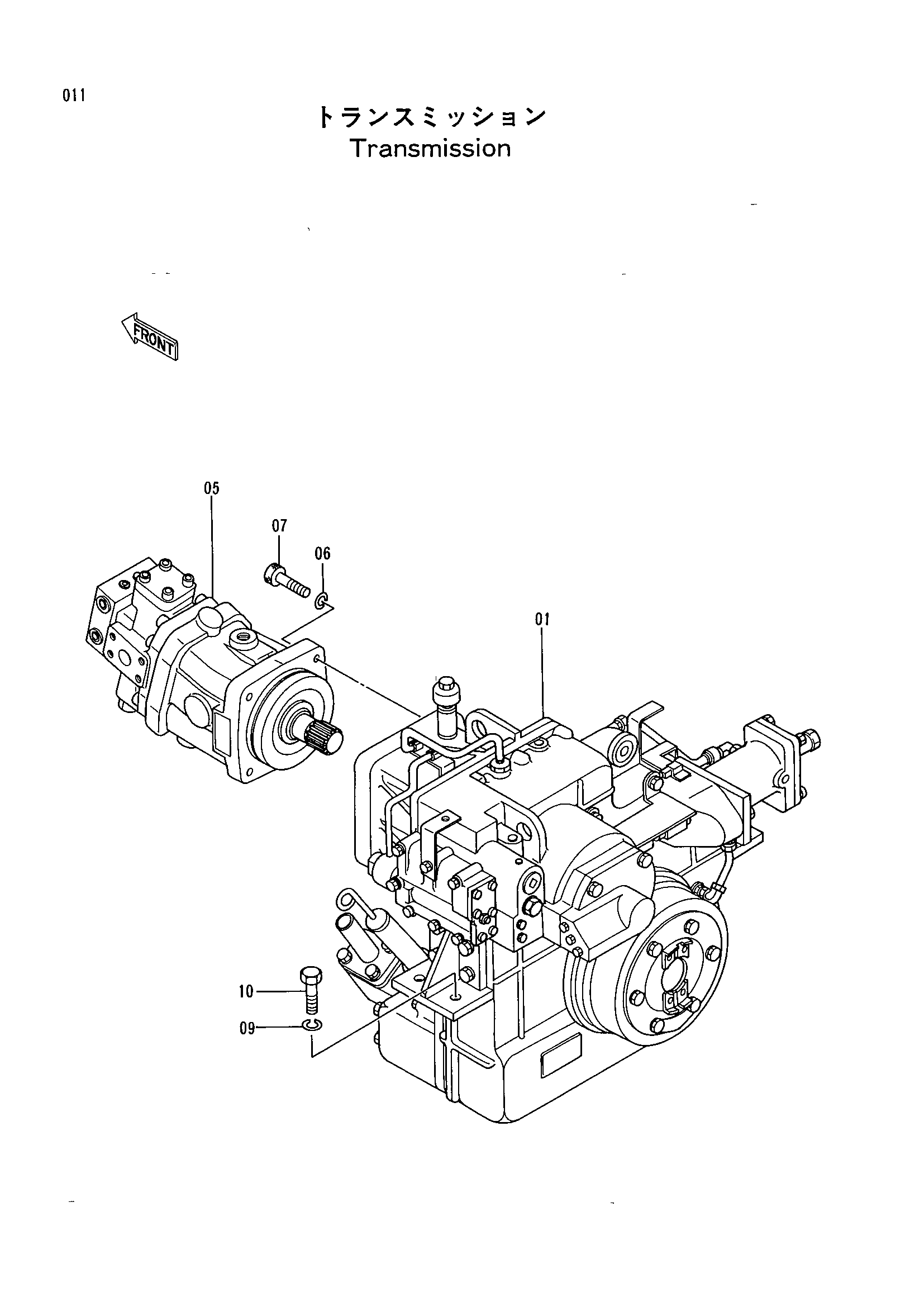 Схема Трансмиссия HITACHI 444G