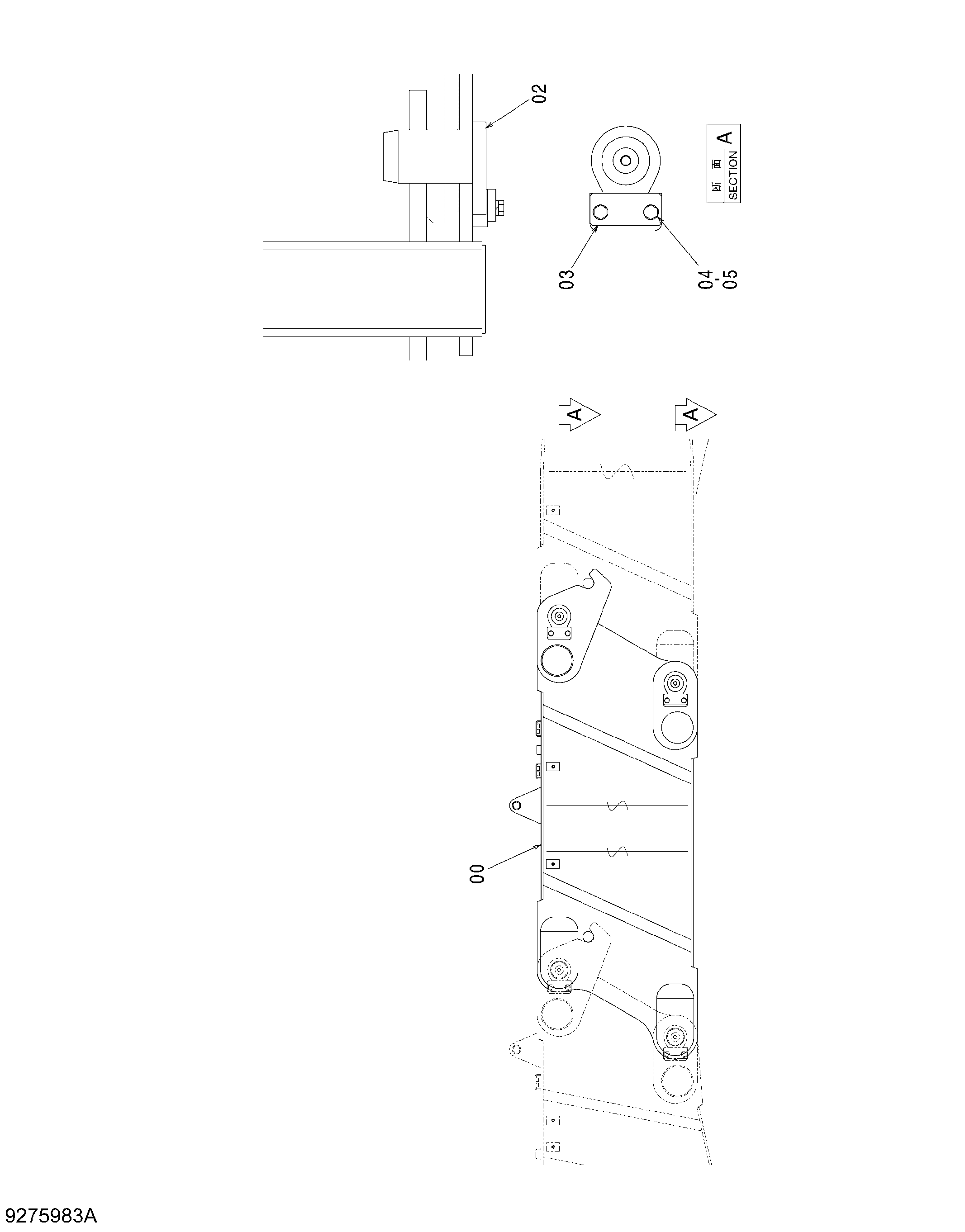 Схема Вставка стрела 2.0m HITACHI ZX470H-3