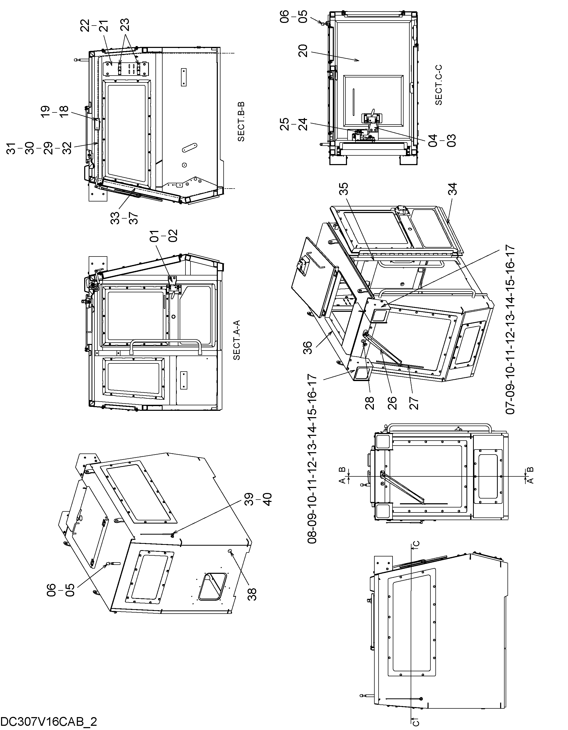 Схема Кабина (2) HITACHI ZX160