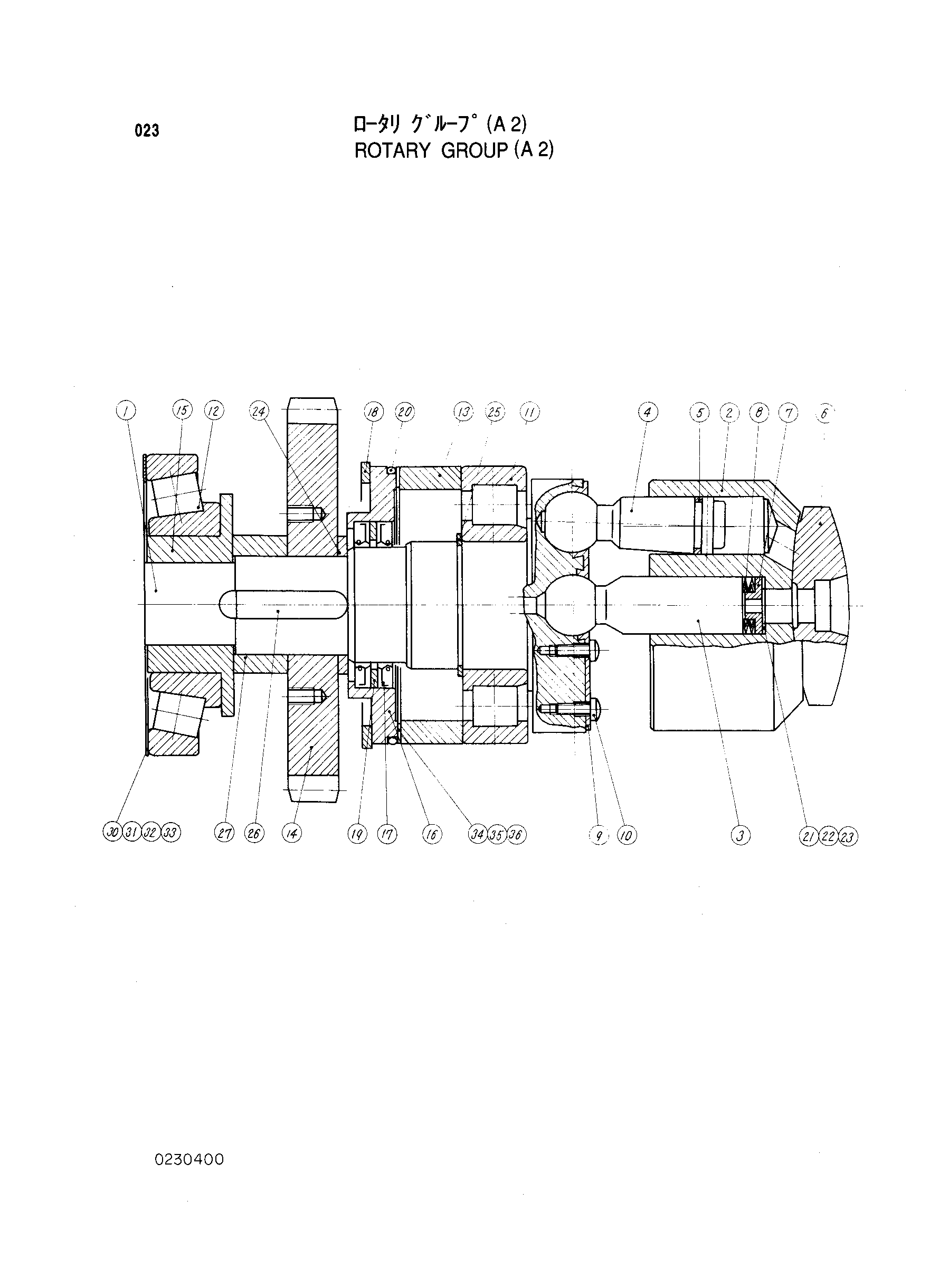 Схема Поворотный группа (A2) HITACHI KH180-3