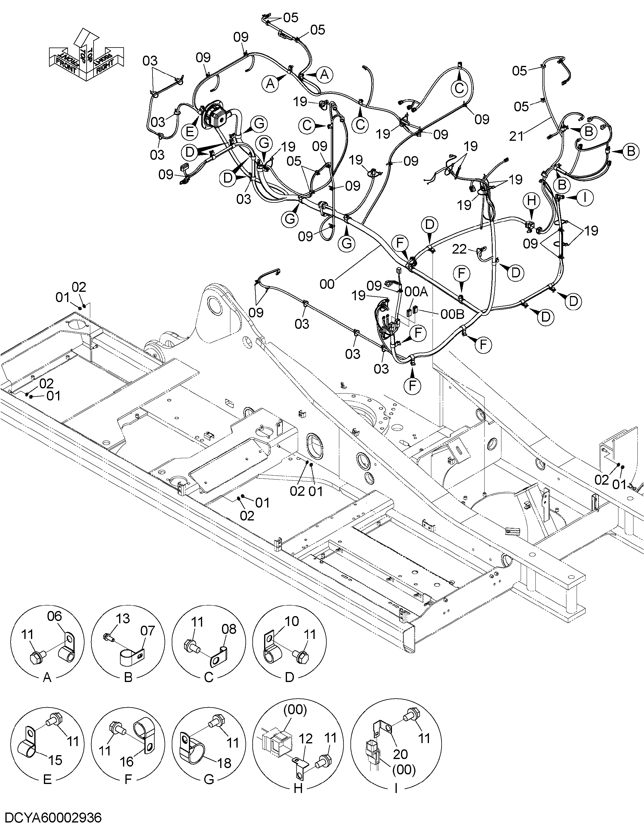 Схема Электрооборудование (3) HITACHI ZX250H-5G