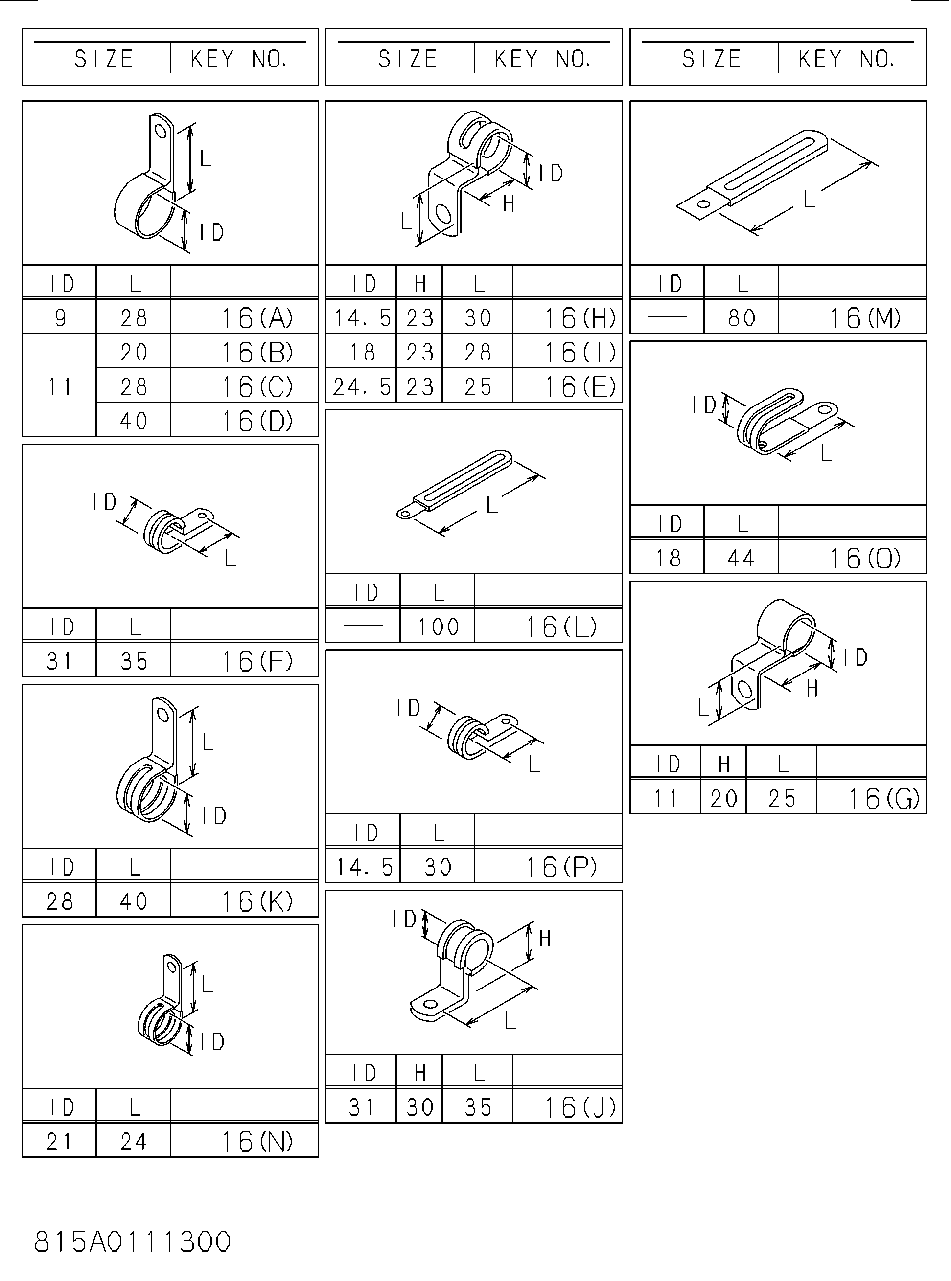Схема 815: Крепёжные детали жгут проводов HITACHI ZX870R-5B