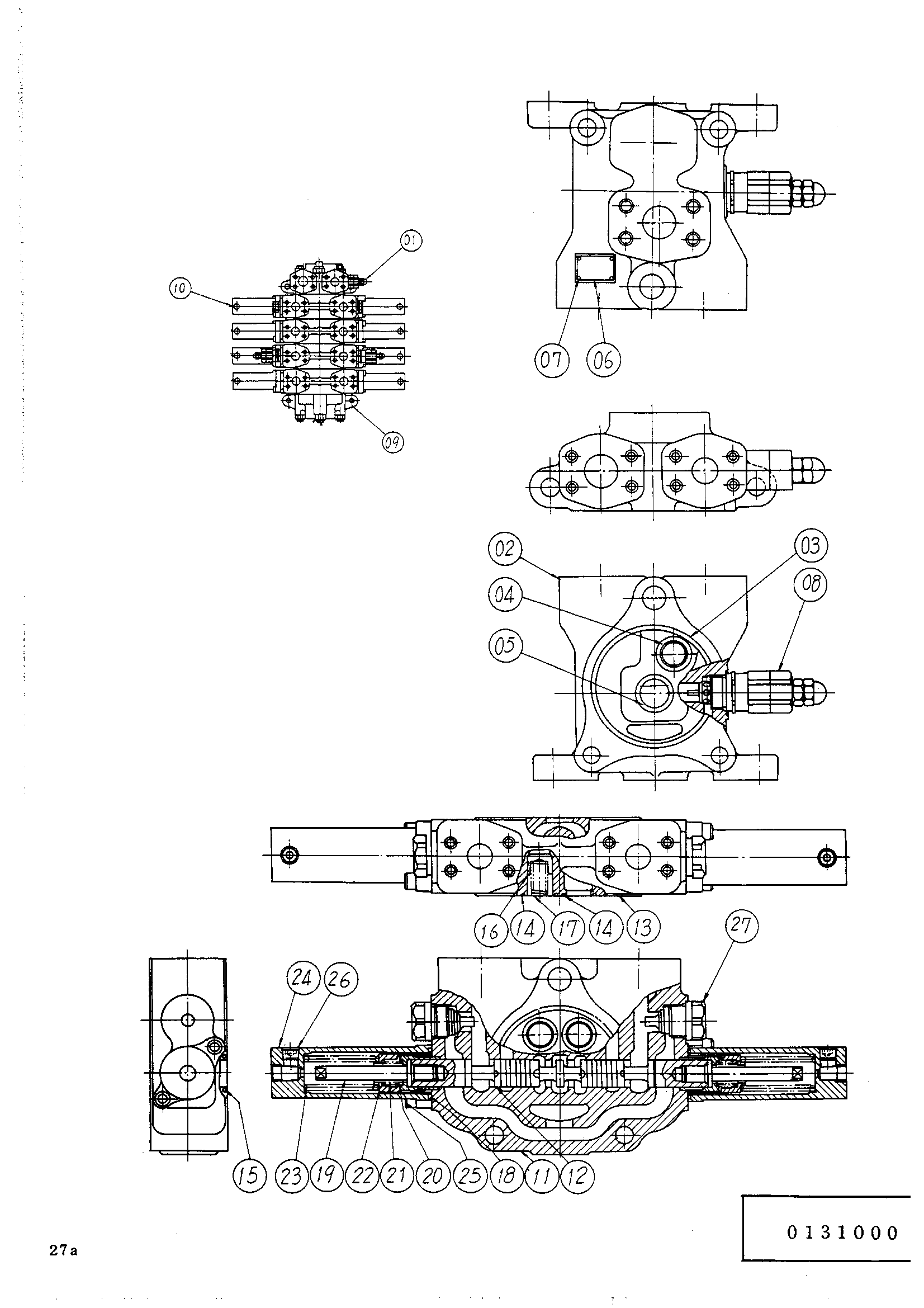 Схема Гидрораспределитель (левый) HITACHI UH171