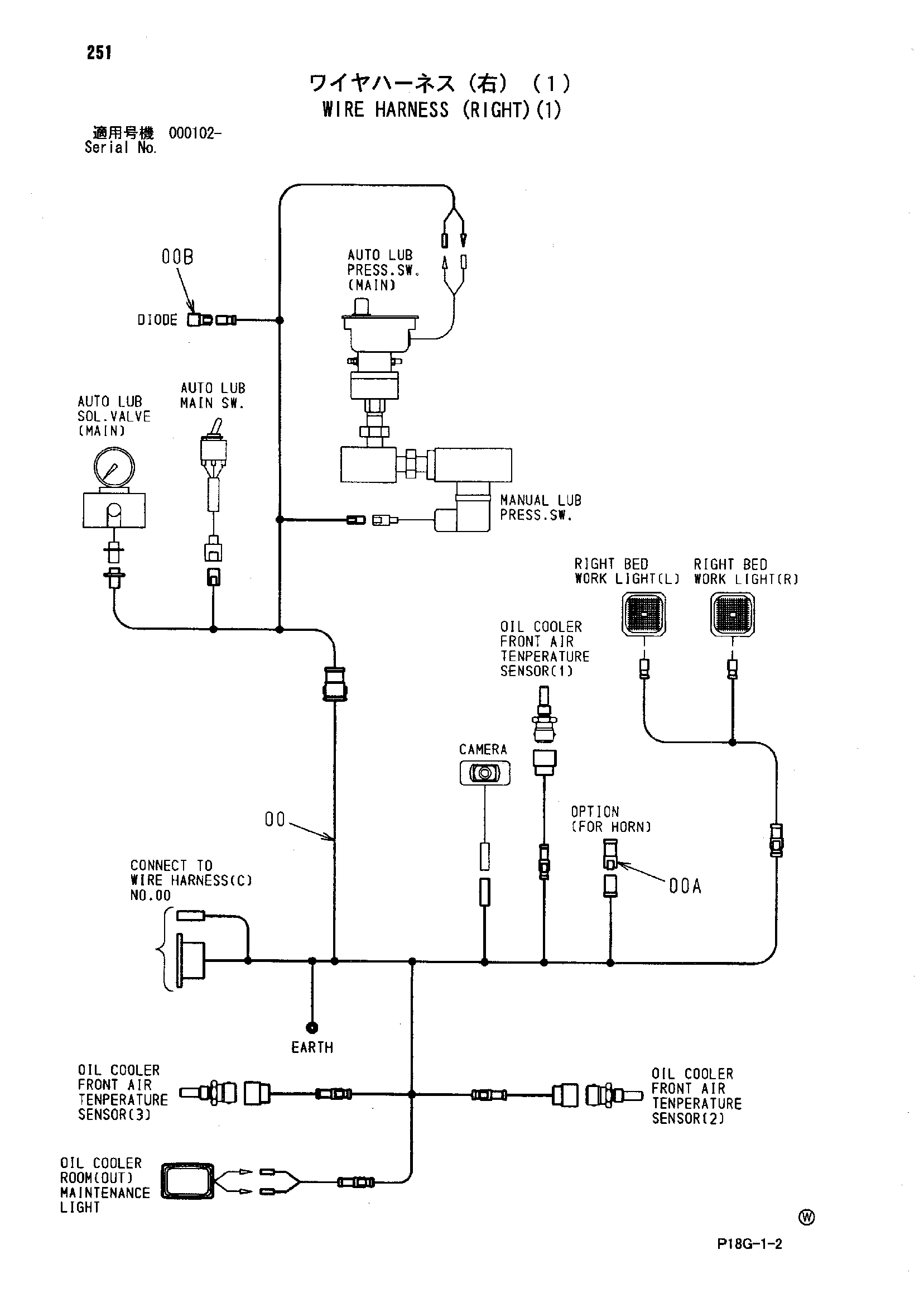 Схема Провод жгут проводов (правый)(1) HITACHI EX8000