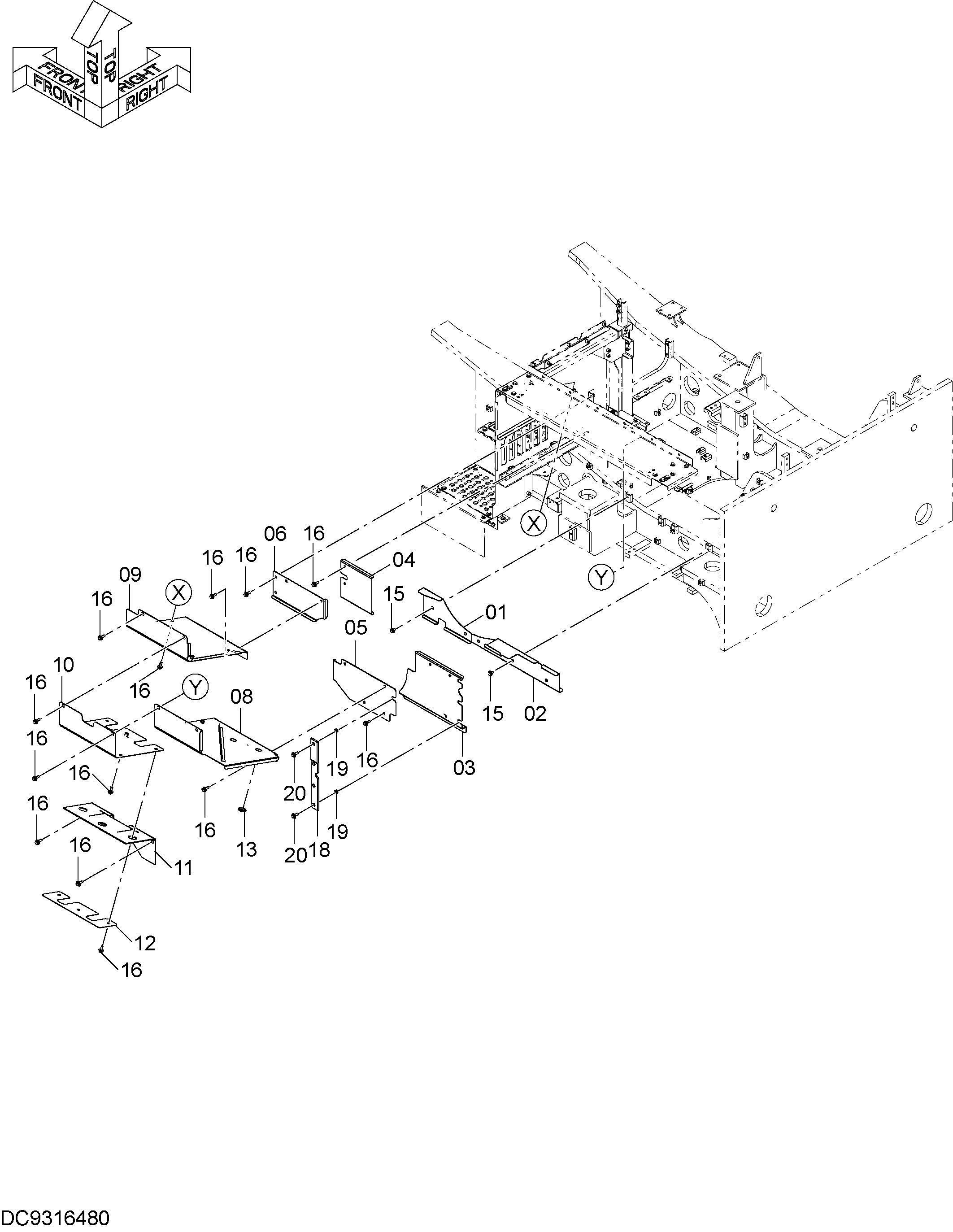 Схема Подогрев щиток HITACHI ZX870LC-5B
