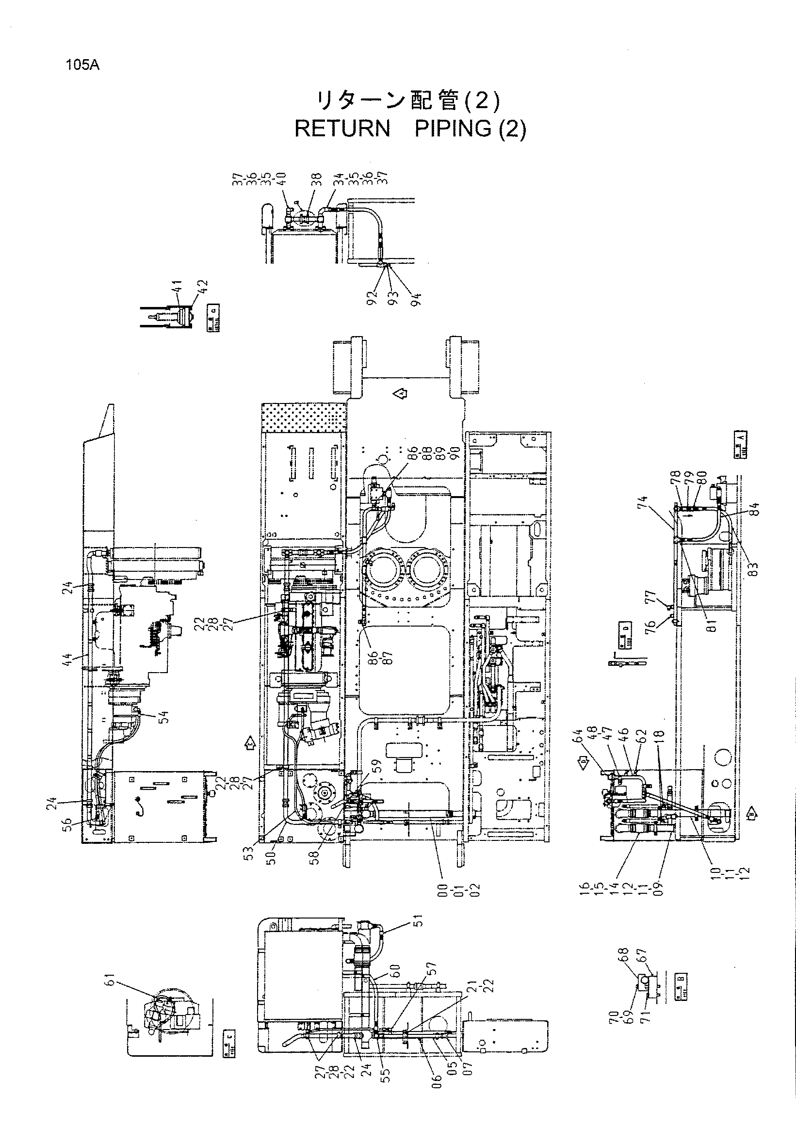 Схема Обратные трубопроводы (2) HITACHI CX650PTR