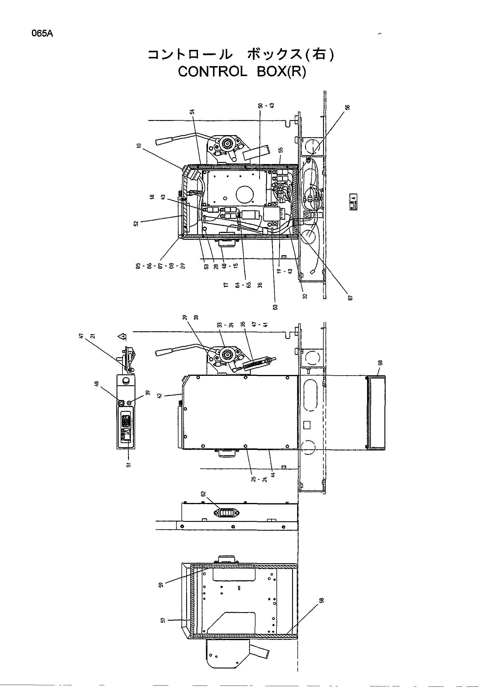 Схема Управление короб (правый) HITACHI HR240G