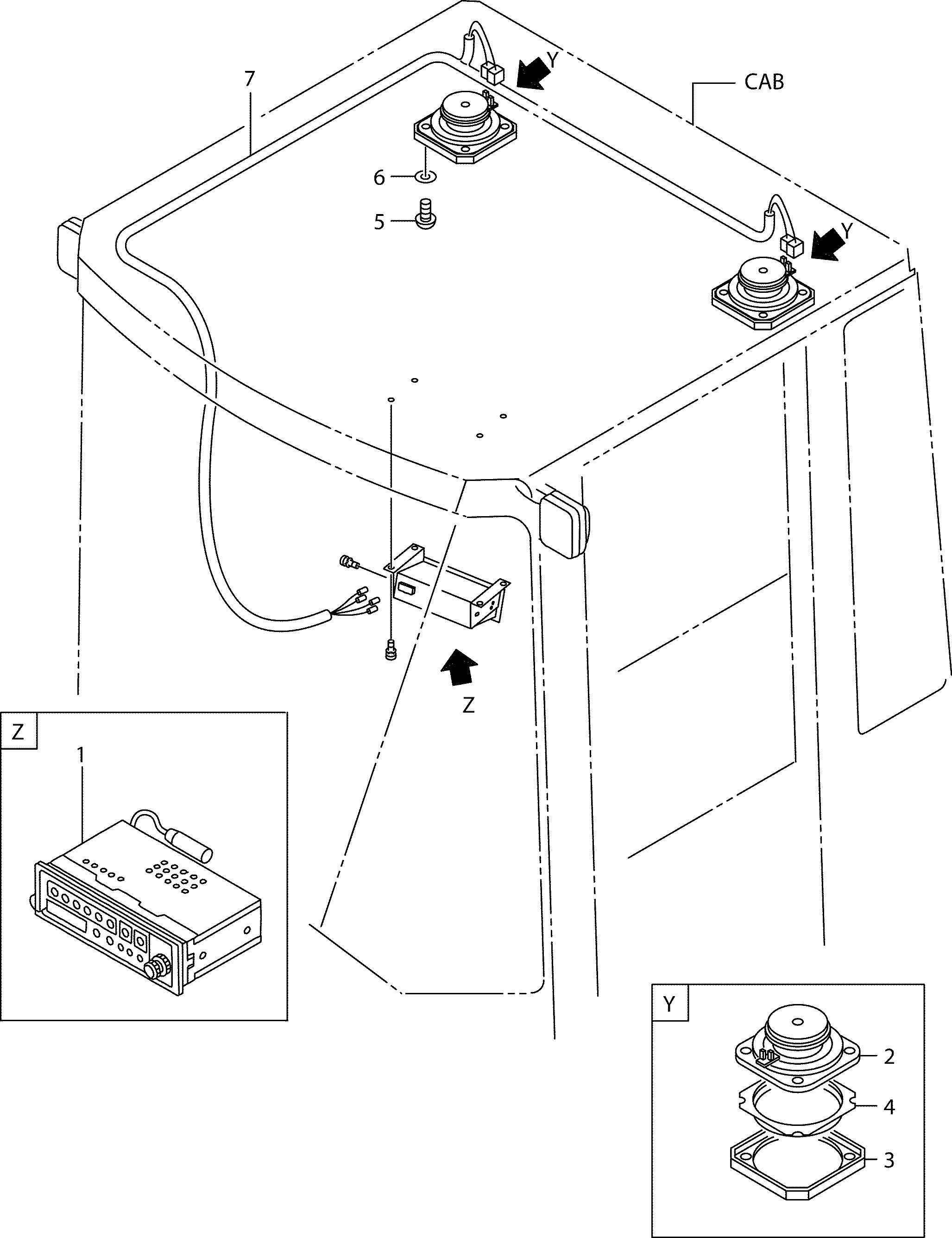 Схема Машина радио(CRD002)(OP) HITACHI LX80-7